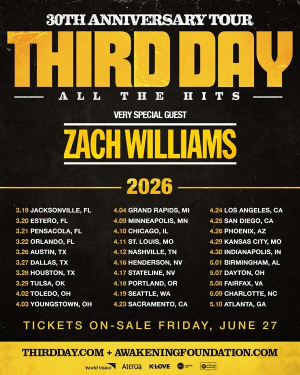 Third Day 30th Anniversary Tour on Good Christian Music.com
