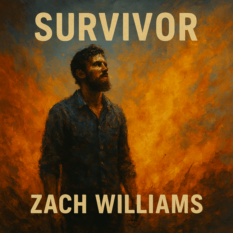Visual Art by GoodChristianMusic.com for Zach Williams Survivor Share Worthy Song Feature