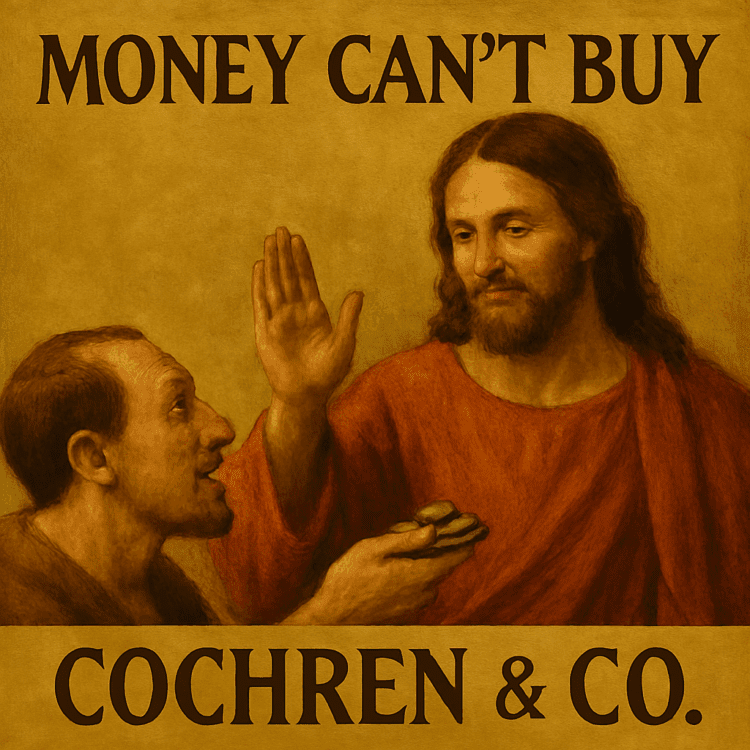 Visual Art by GoodChristianMusic.com for Cochren & Co Money Can't Buy Feature on the site