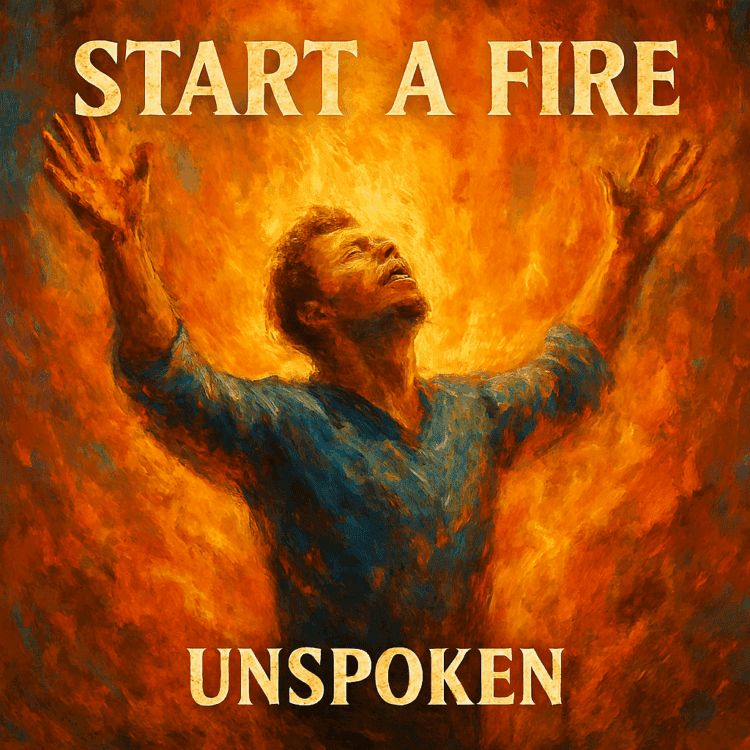 Visual Art by GoodChristianMusic.com for Unspoken Start a Fire Feature on the site