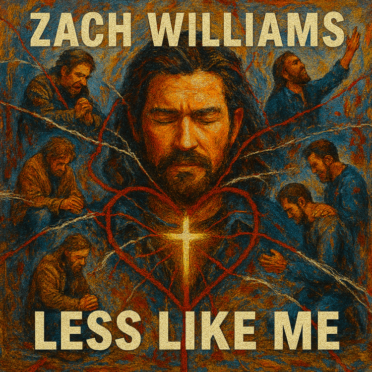 Visual Art by GoodChristianMusic.com for Zach Williams Less Like Me