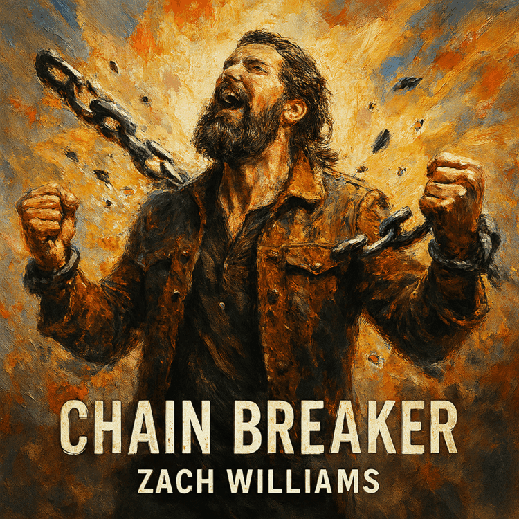 Visaul Art by GoodChristianMusic.com for Zach Williams Chain Breaker