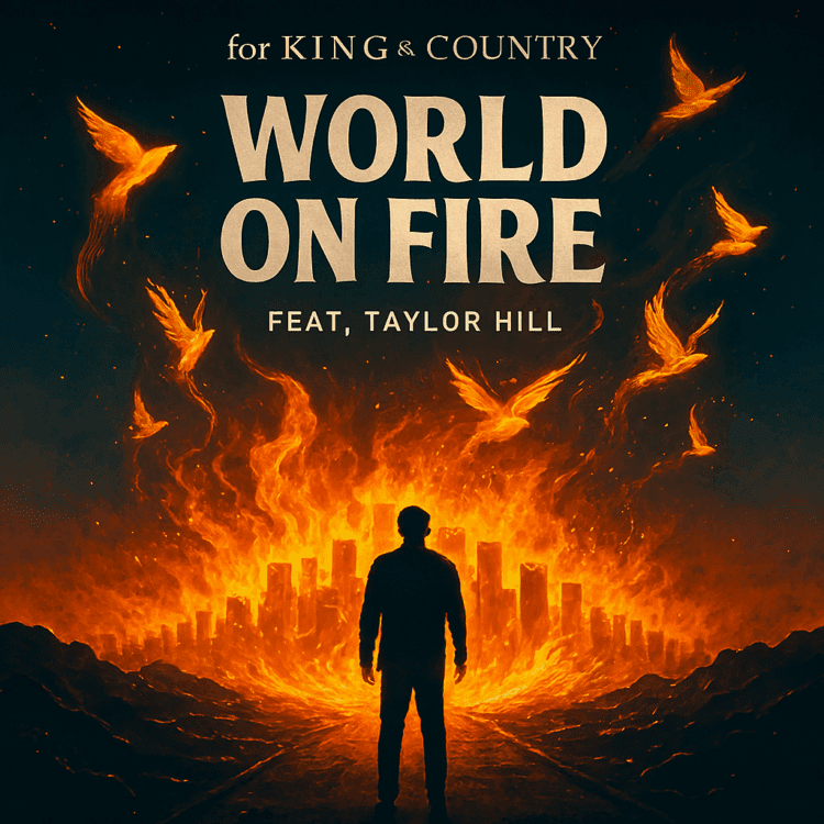 Visual Art for For King & Country World On Fire by GoodChristianMusic.com