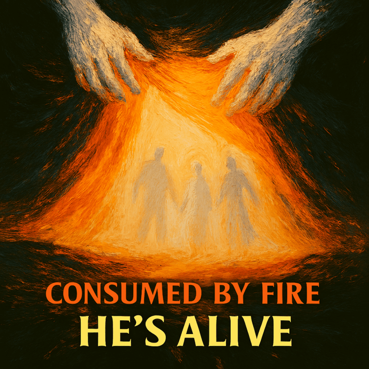 Consumed By Fire Hes Alive Visual Art on GoodChristianMusic.com