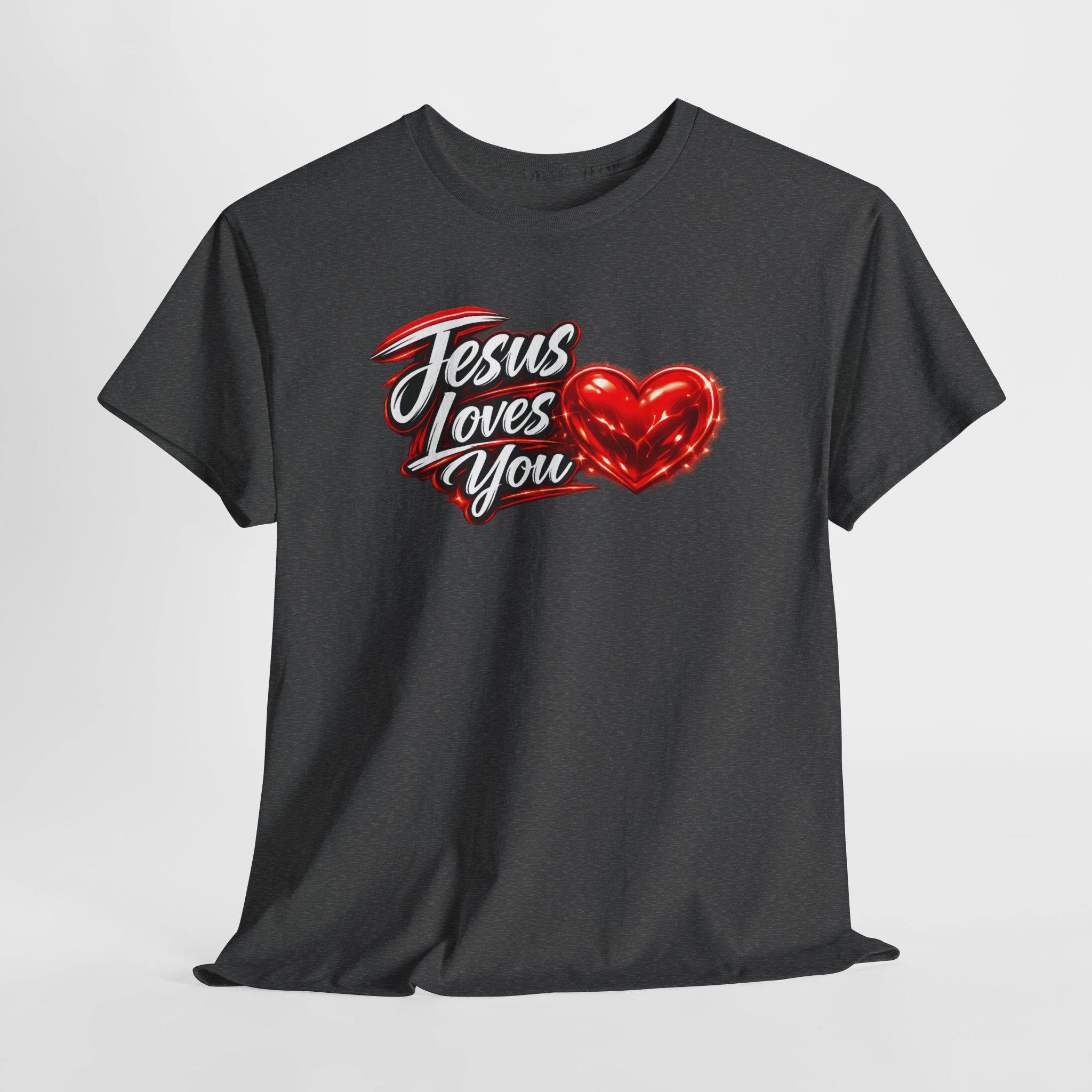 Jesus Loves You — Heart Design Tee - Image 37