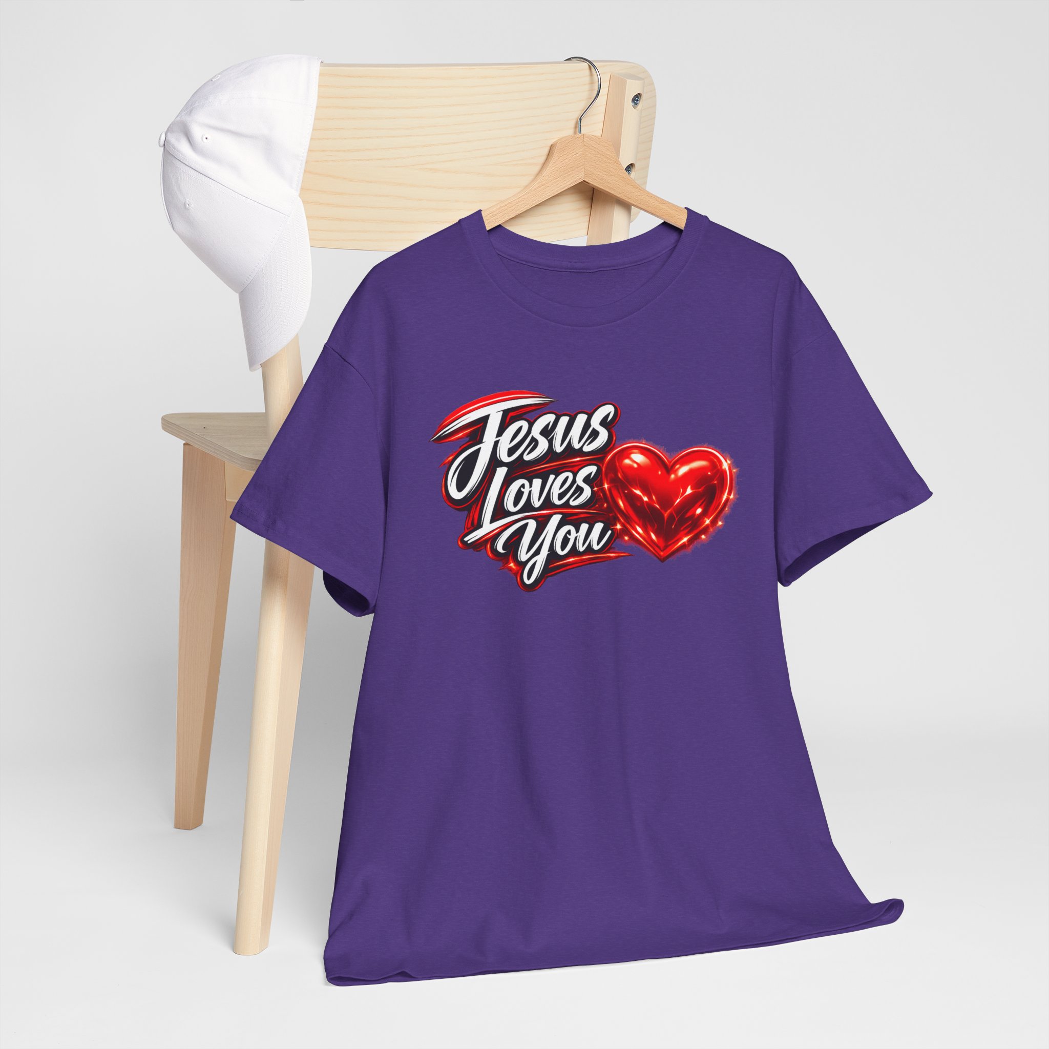 Jesus Loves You — Heart Design Tee - Image 57