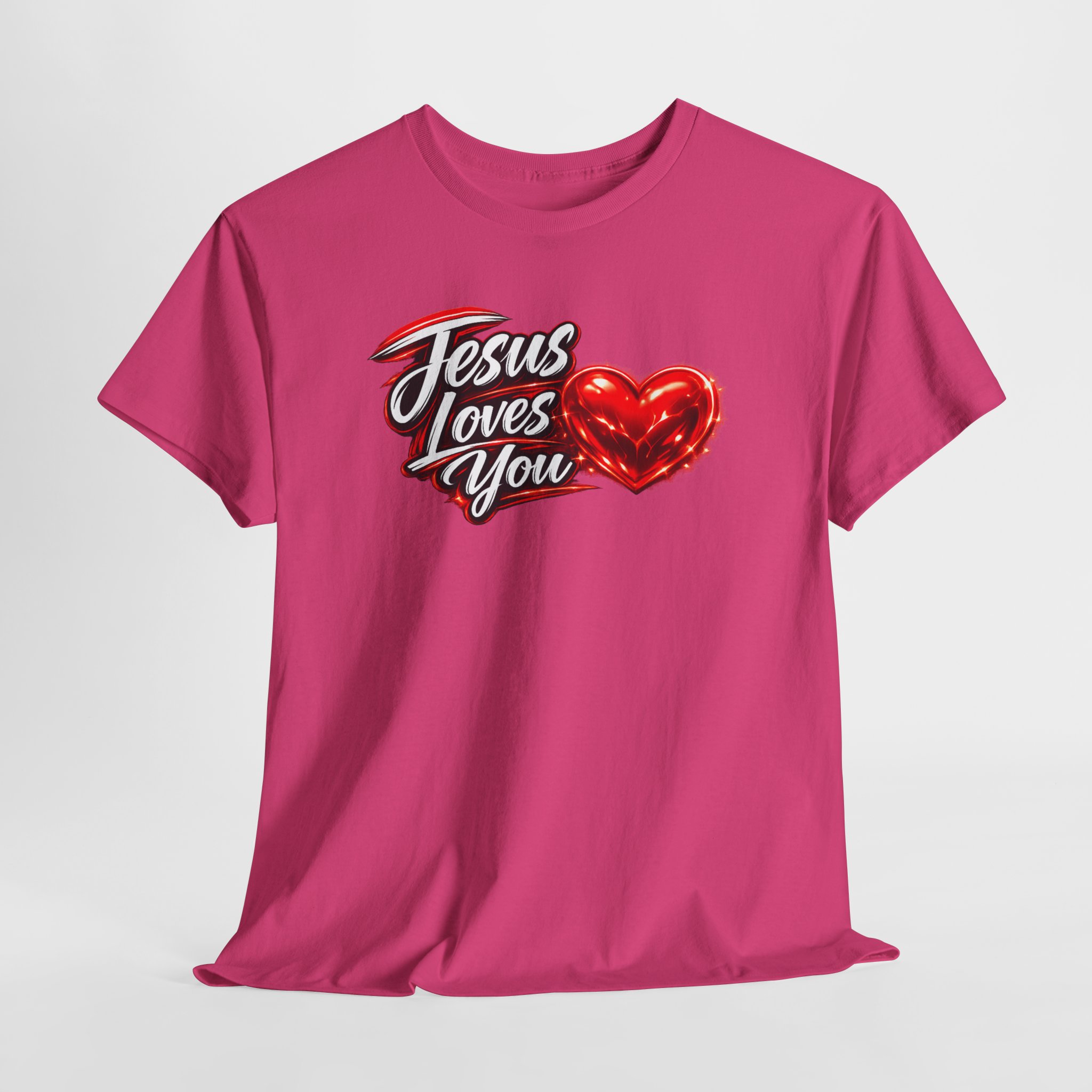 Jesus Loves You — Heart Design Tee - Image 61