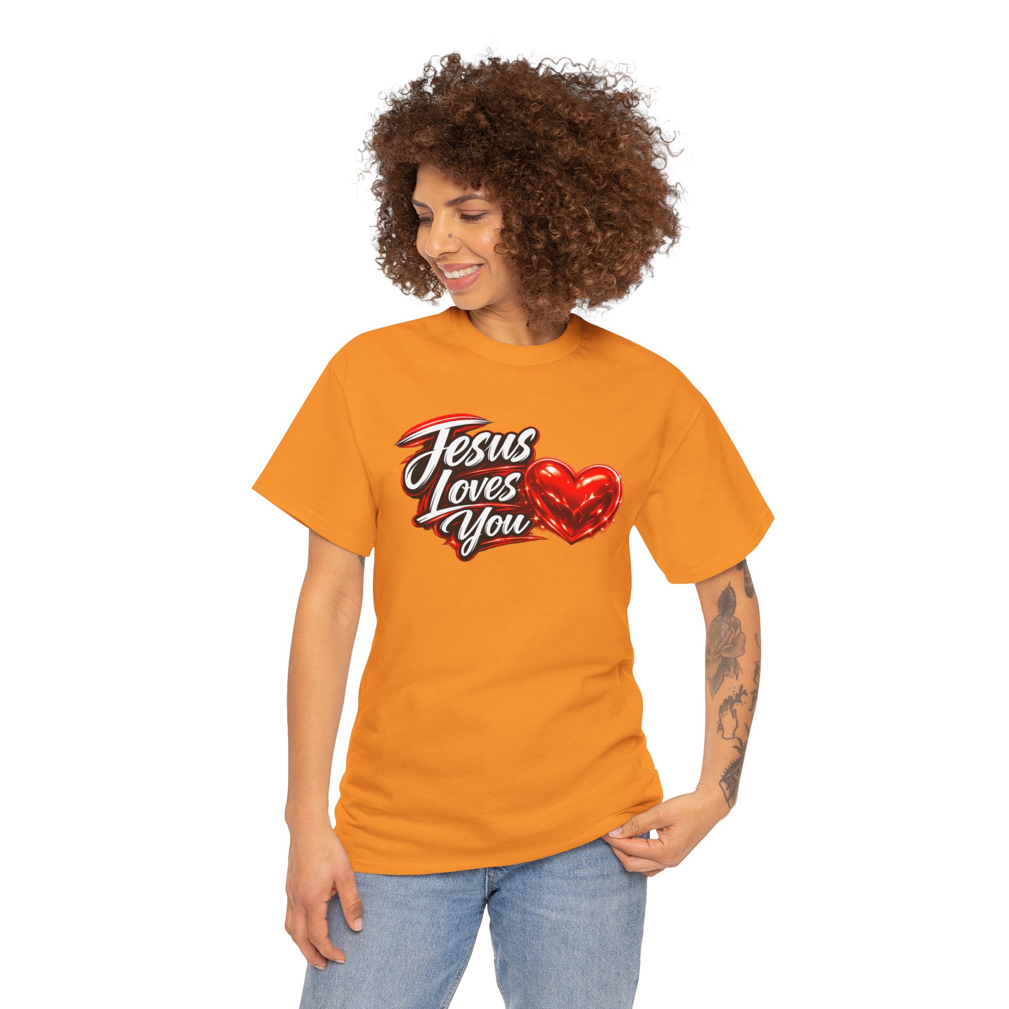 Jesus Loves You — Heart Design Tee - Image 28