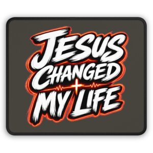 Jesus Changed My Life — Testimony Flame Mouse Pad