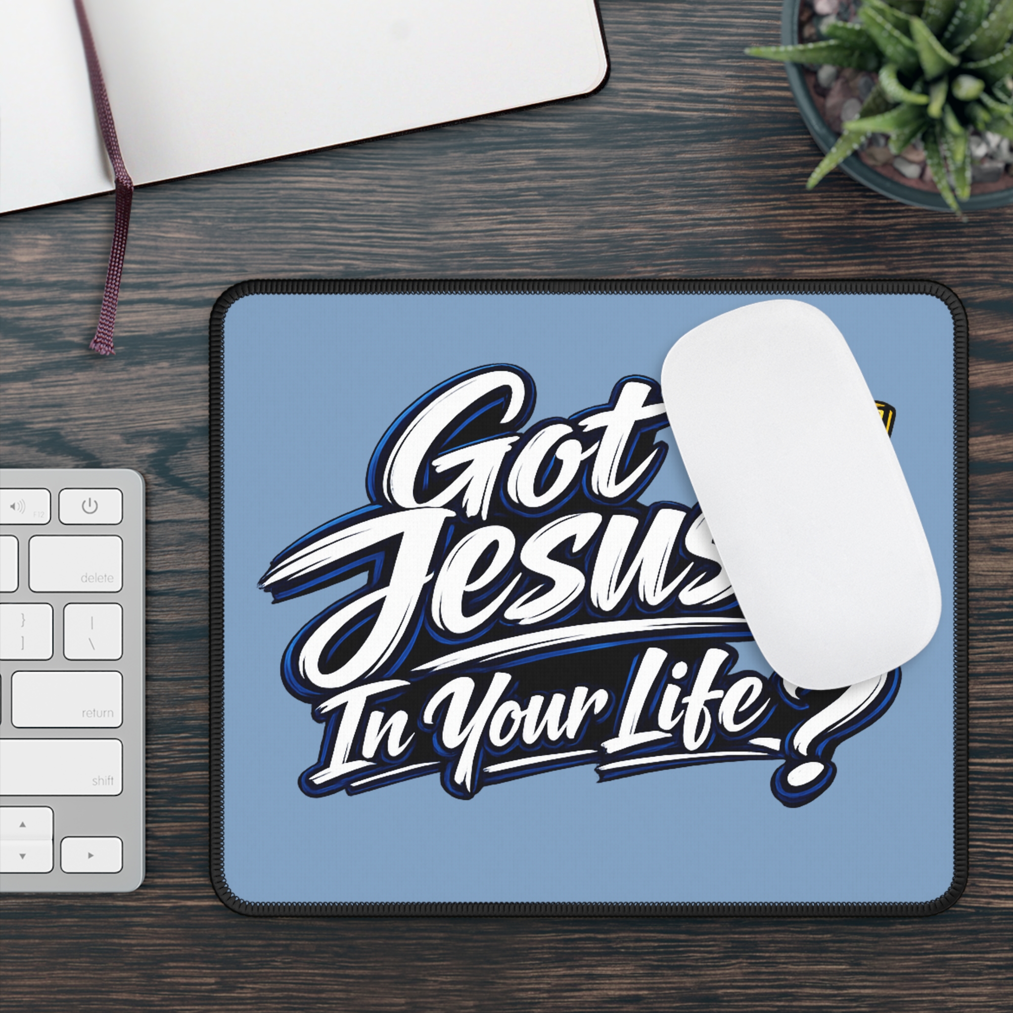 Got Jesus In Your Life — Deep Blue Encounter Mouse Pad - Image 3