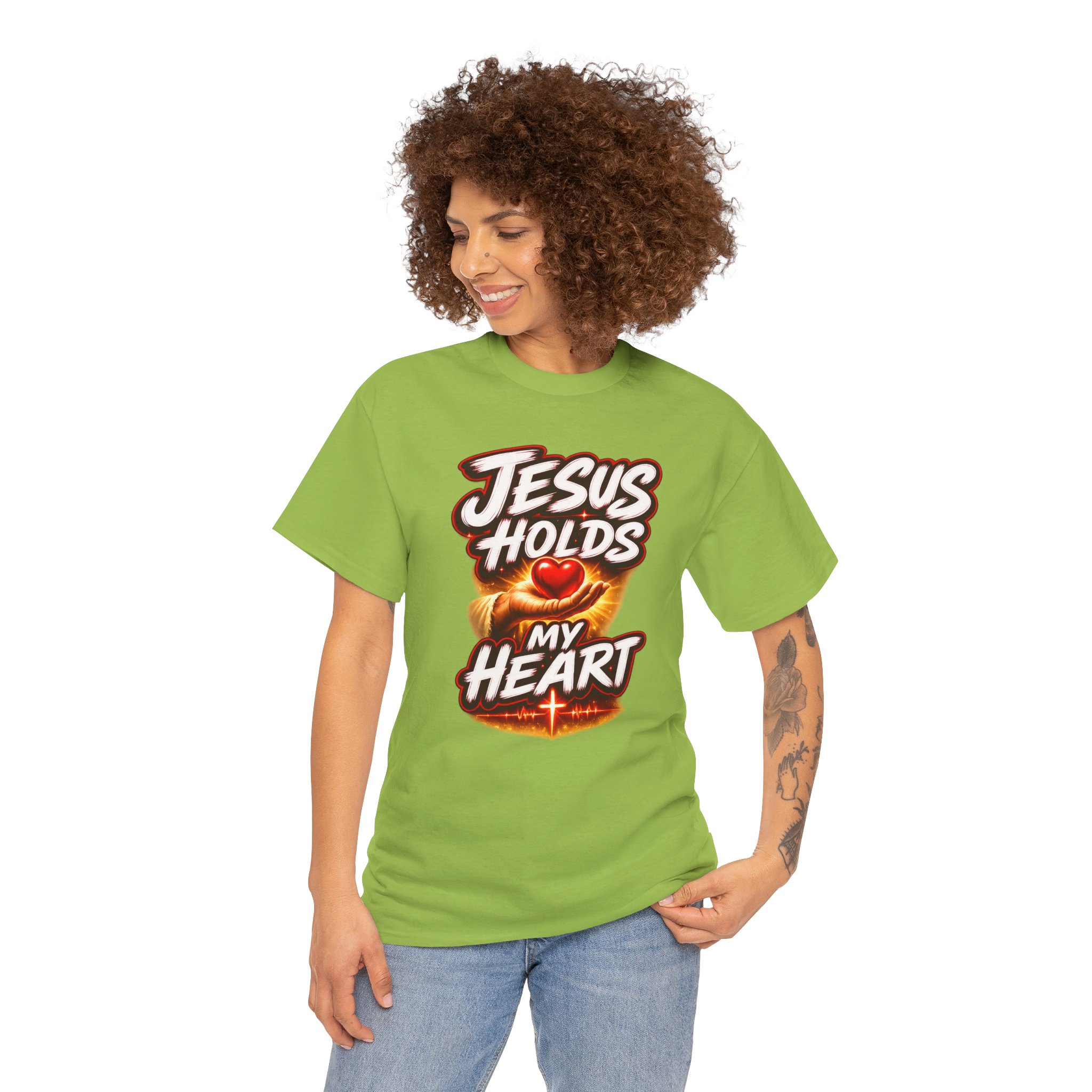 Jesus Holds My Heart Tee — Crimson Mercy Edition - Image 10