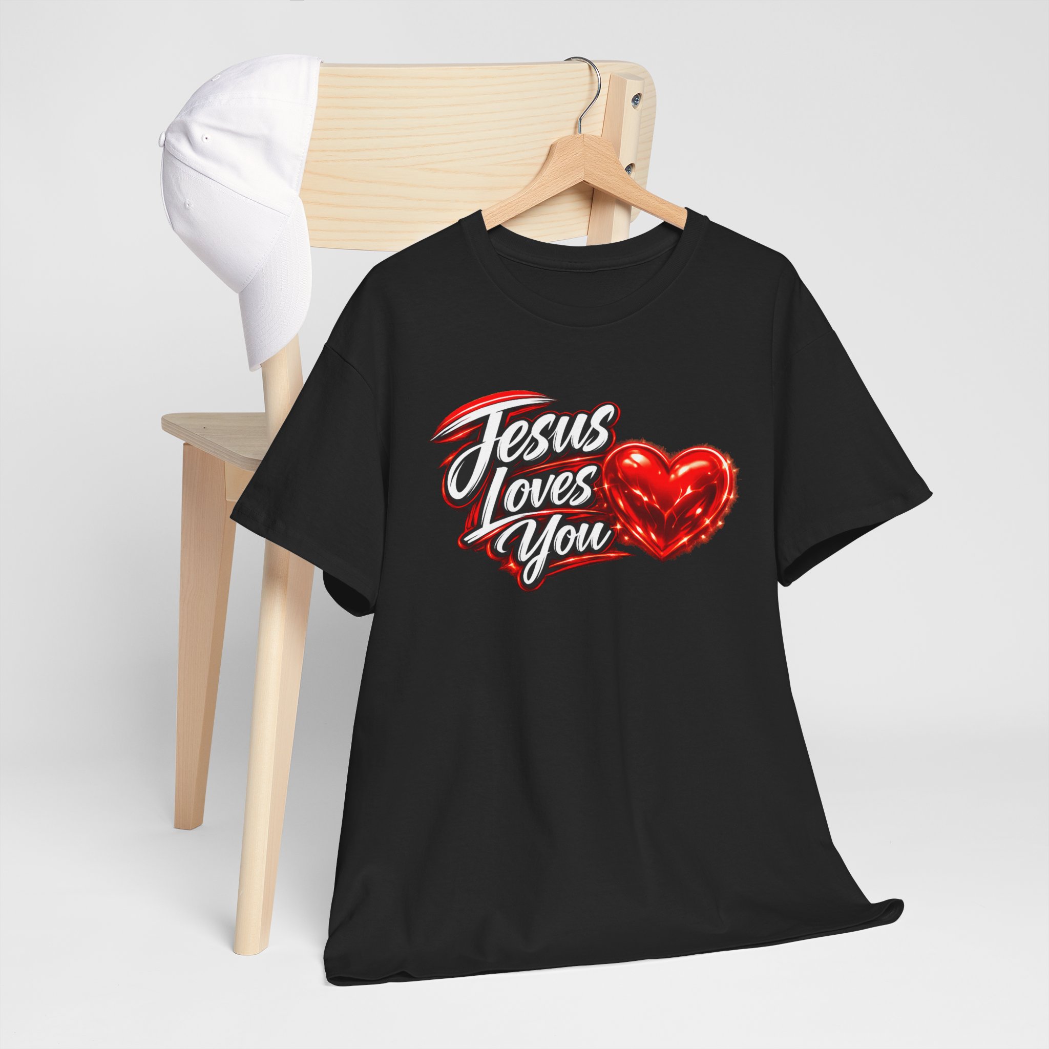 Jesus Loves You — Heart Design Tee - Image 15