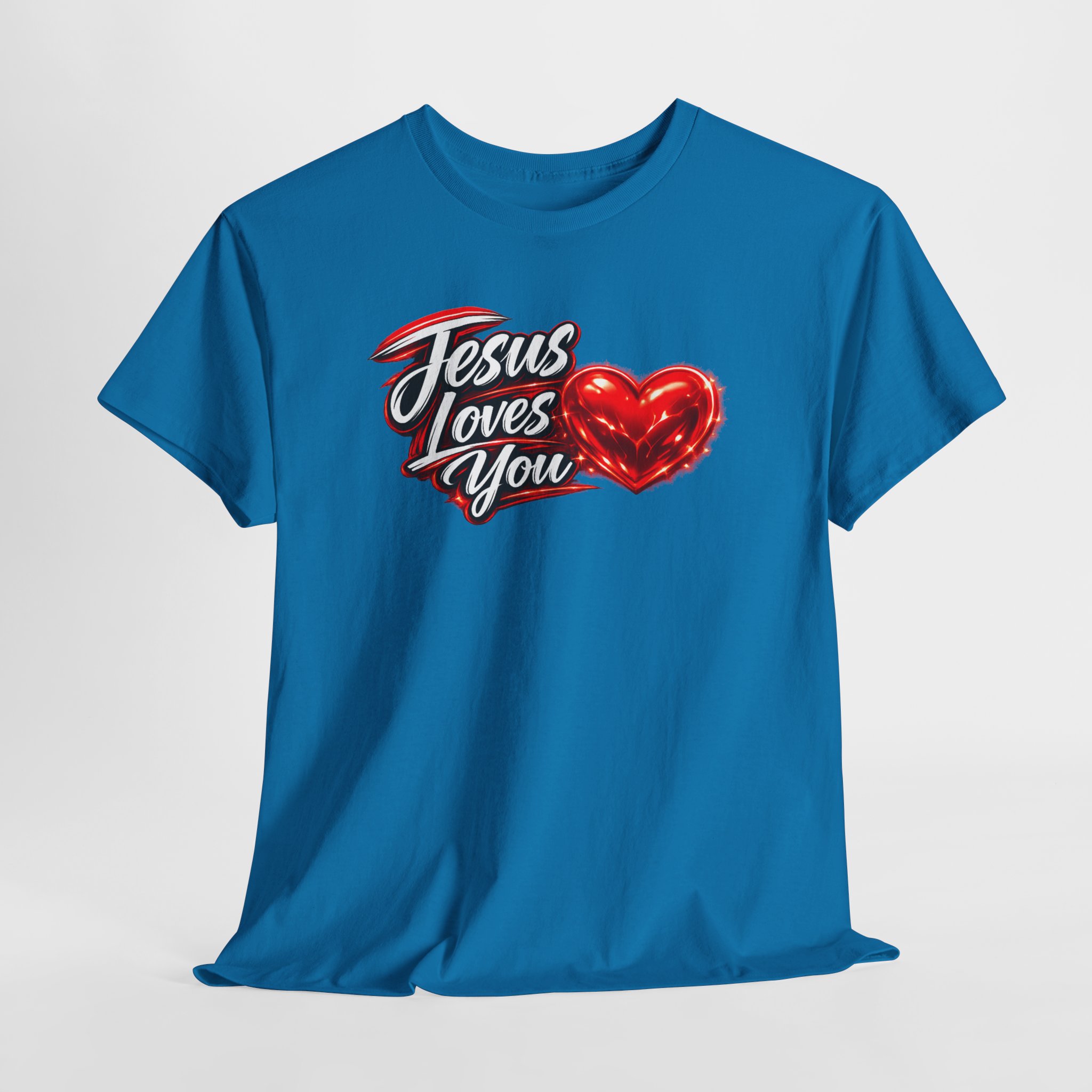 Jesus Loves You — Heart Design Tee - Image 43