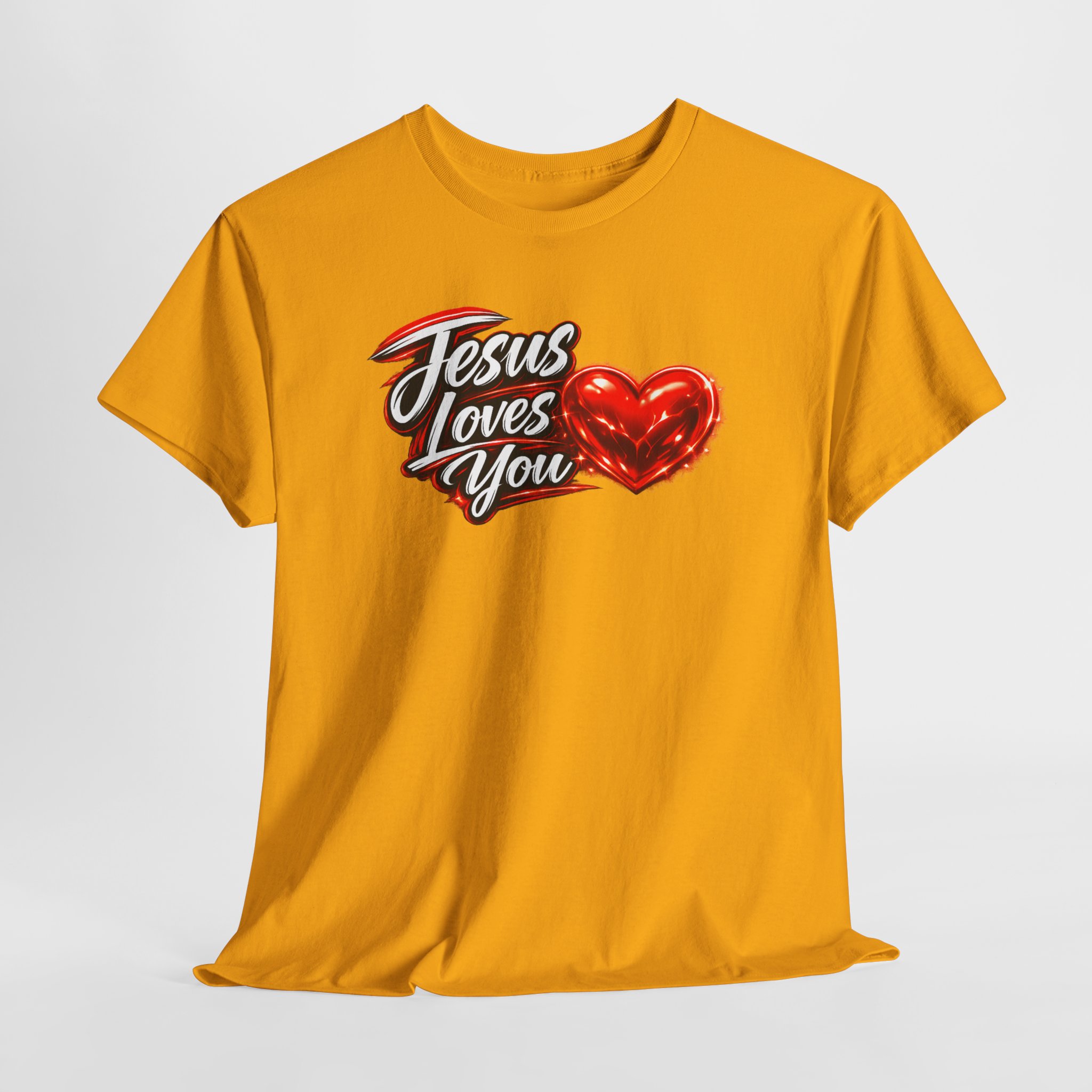 Jesus Loves You — Heart Design Tee - Image 2