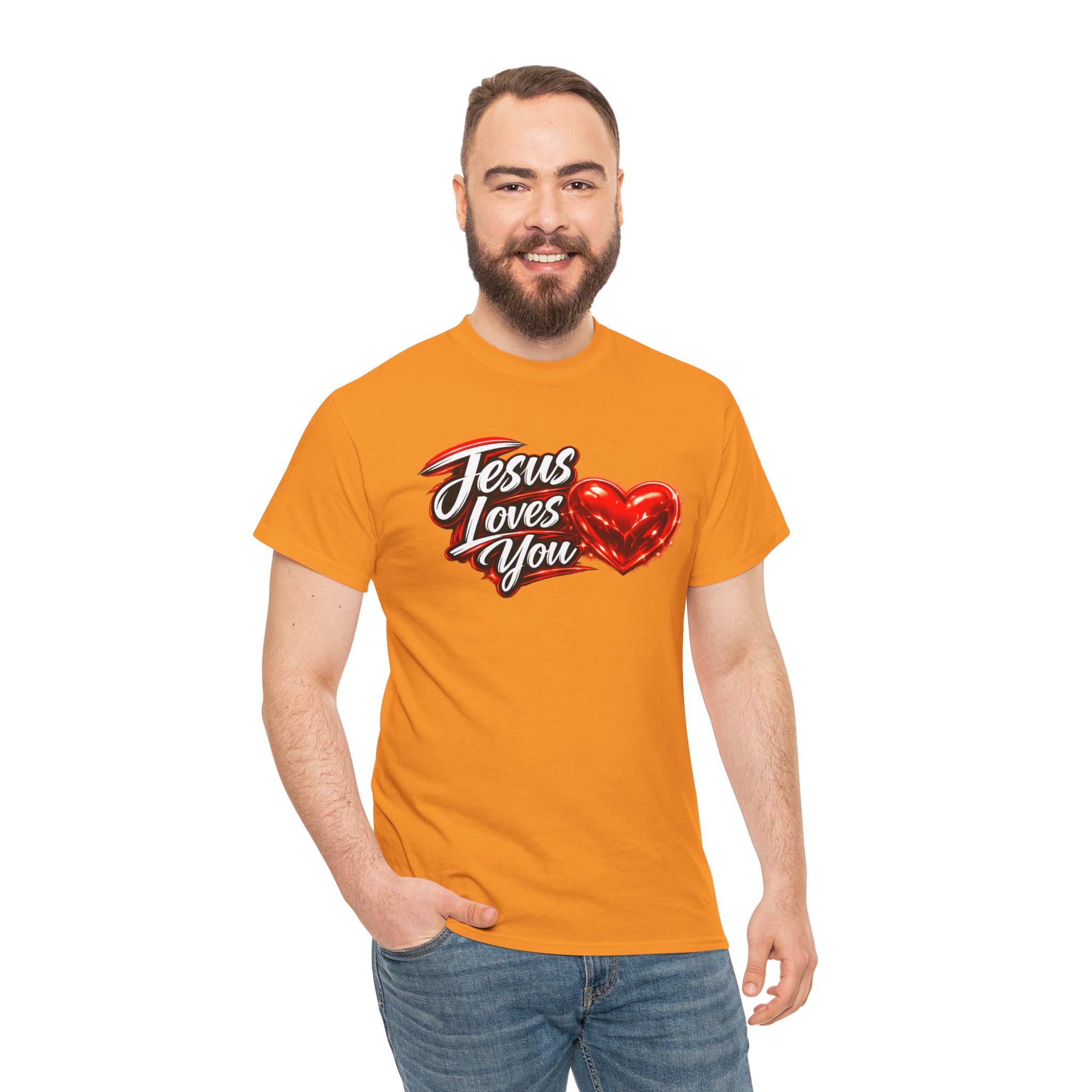 Jesus Loves You — Heart Design Tee - Image 29