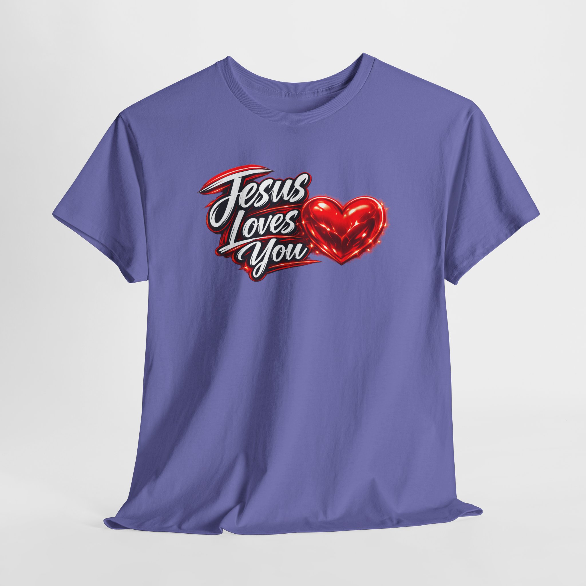 Jesus Loves You — Heart Design Tee - Image 49