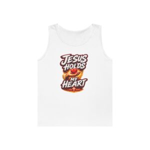 Jesus Holds My Heart — Crimson Mercy Tank