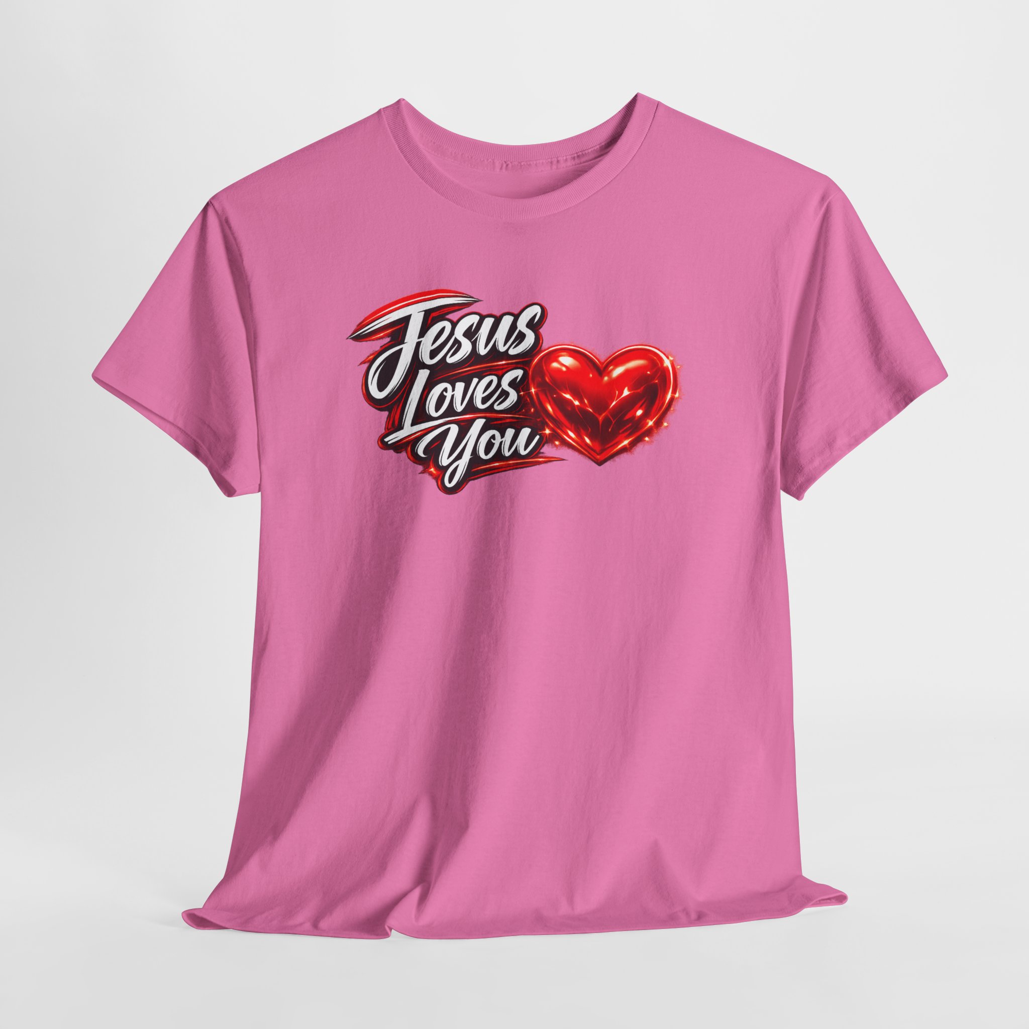 Jesus Loves You — Heart Design Tee - Image 73