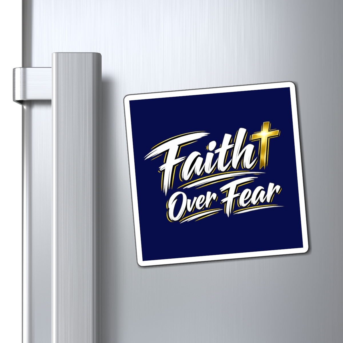 Faith Over Fear Magnet — Golden Courage Reminder - Image 4