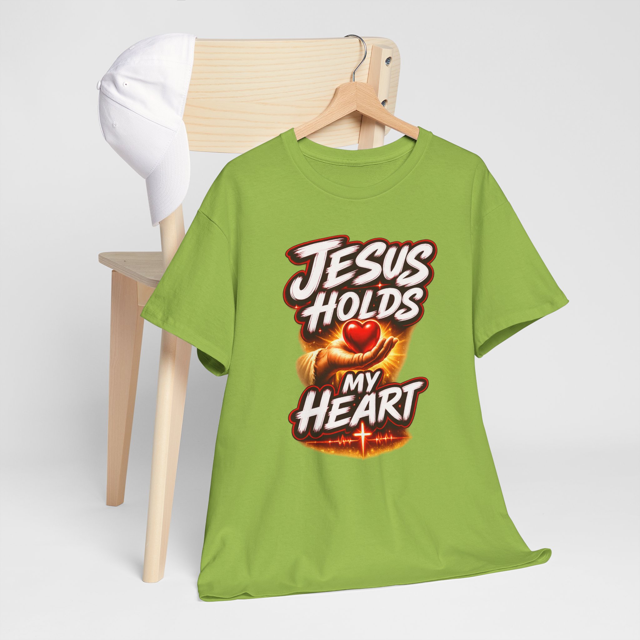 Jesus Holds My Heart Tee — Crimson Mercy Edition - Image 9