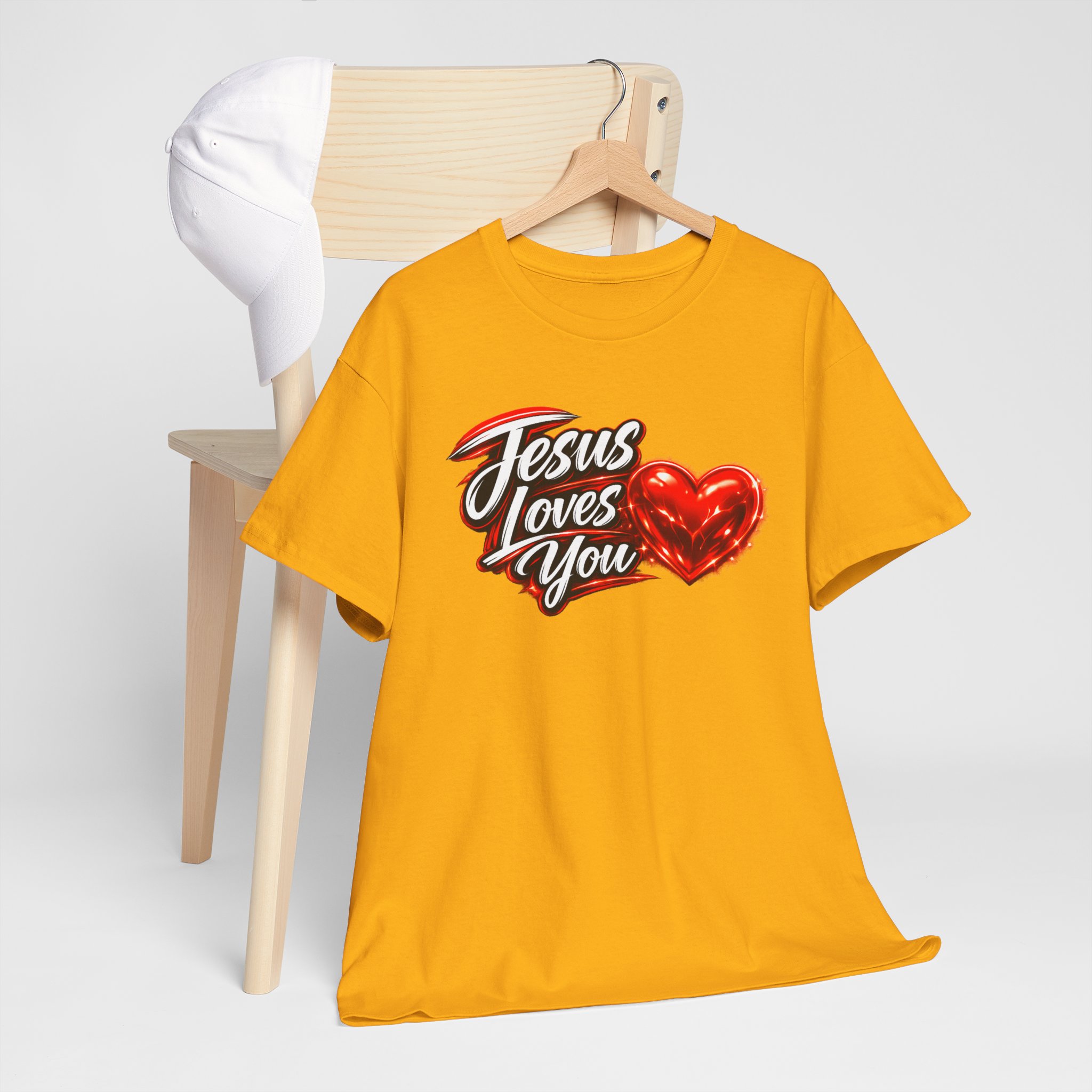 Jesus Loves You — Heart Design Tee