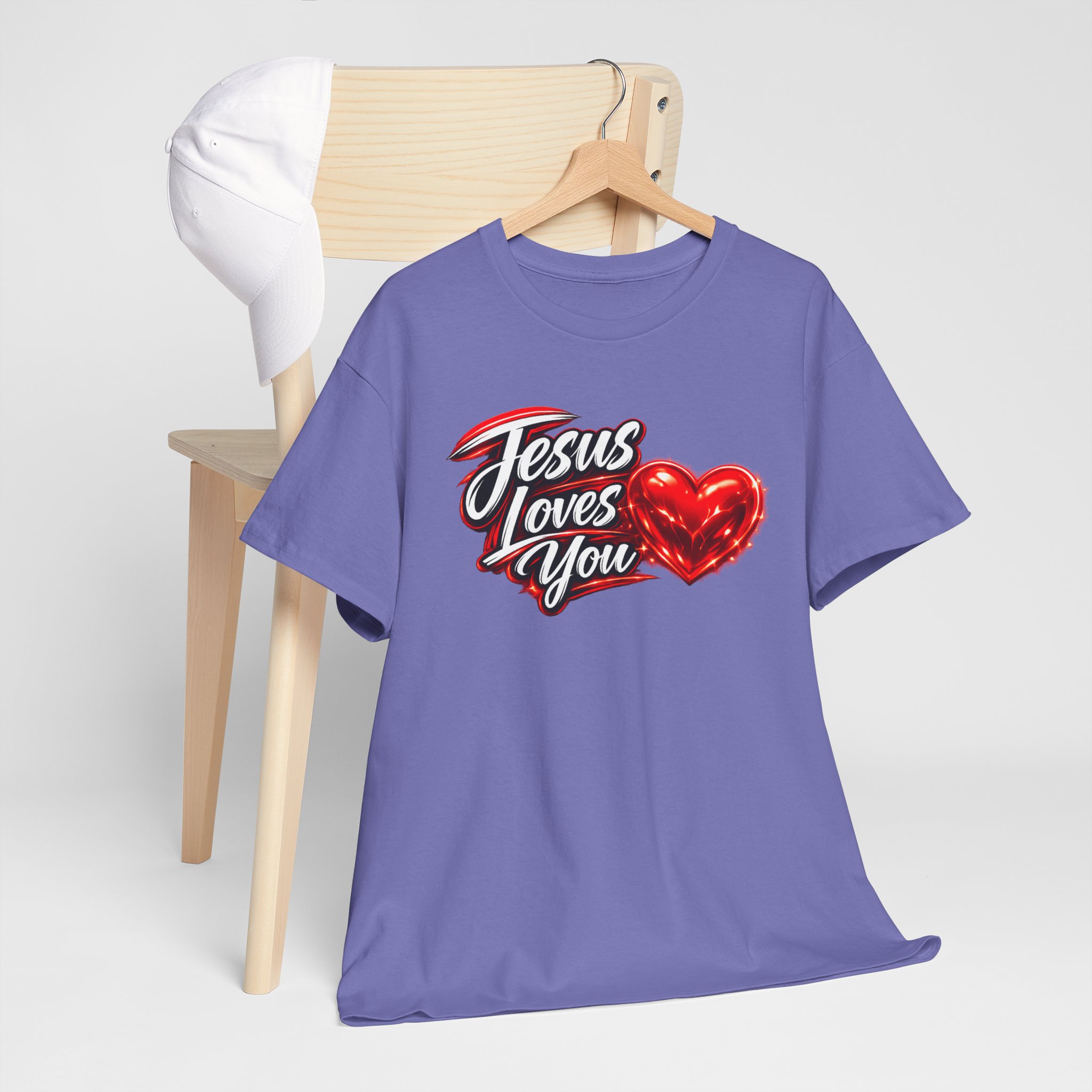 Jesus Loves You — Heart Design Tee - Image 51