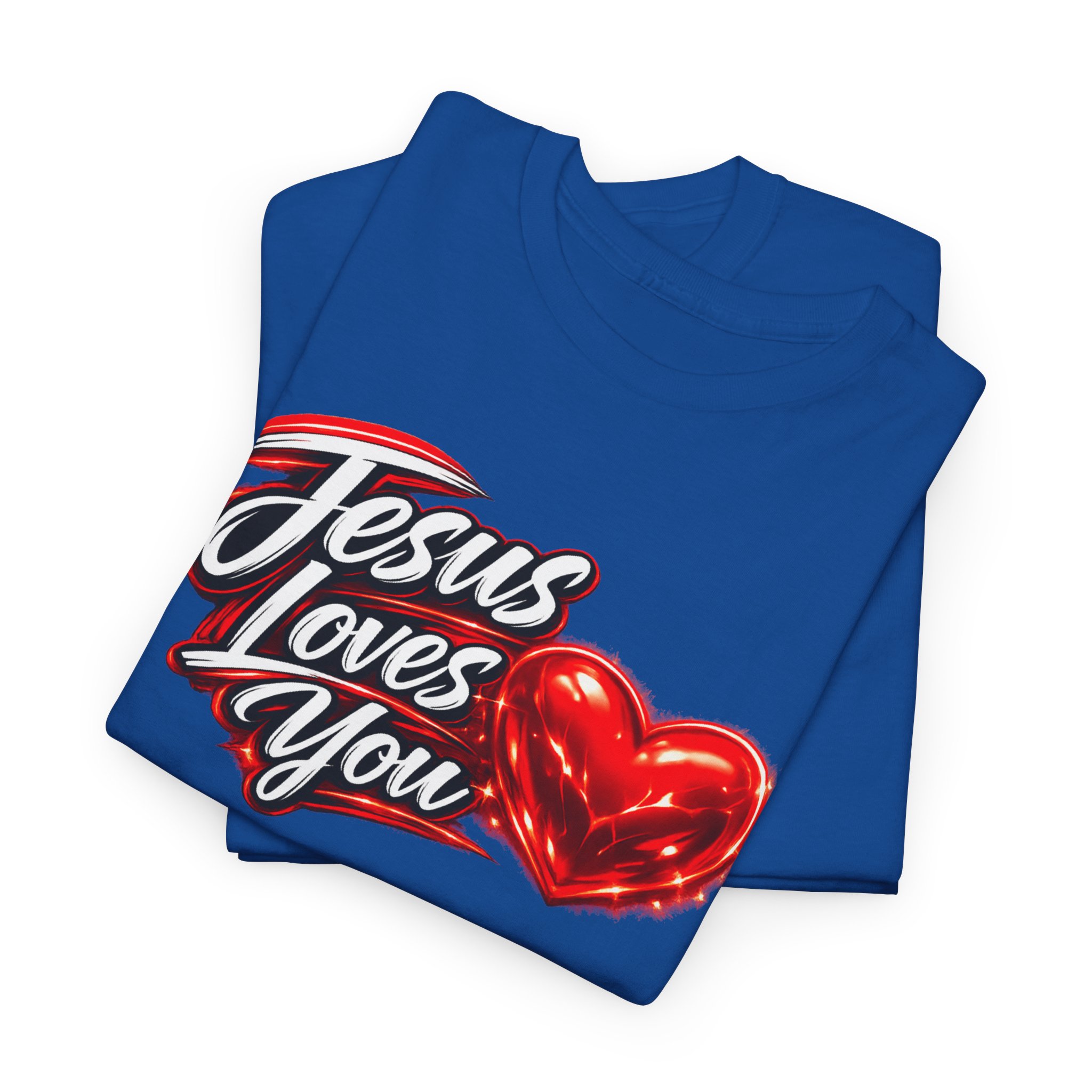 Jesus Loves You — Heart Design Tee - Image 20