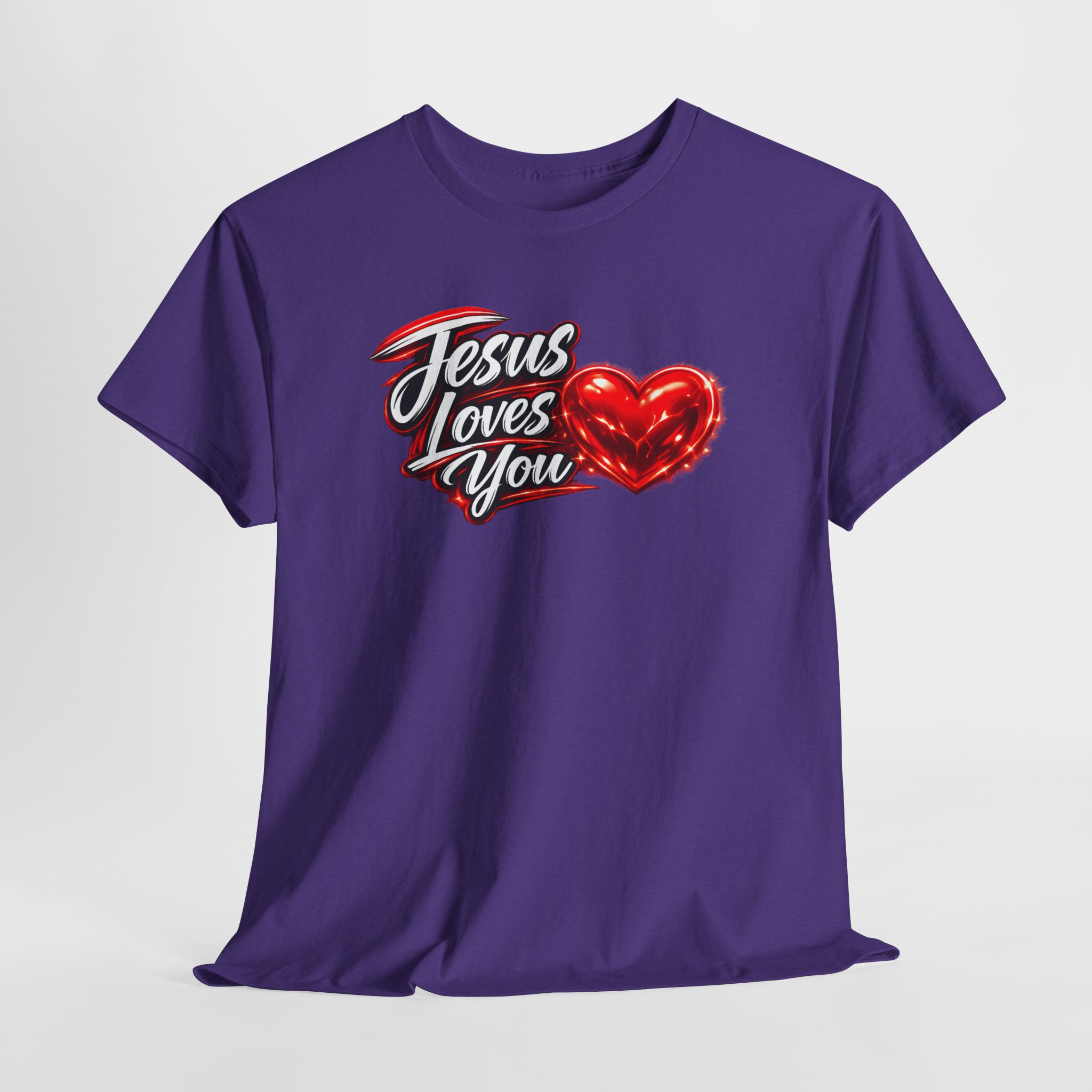 Jesus Loves You — Heart Design Tee - Image 55