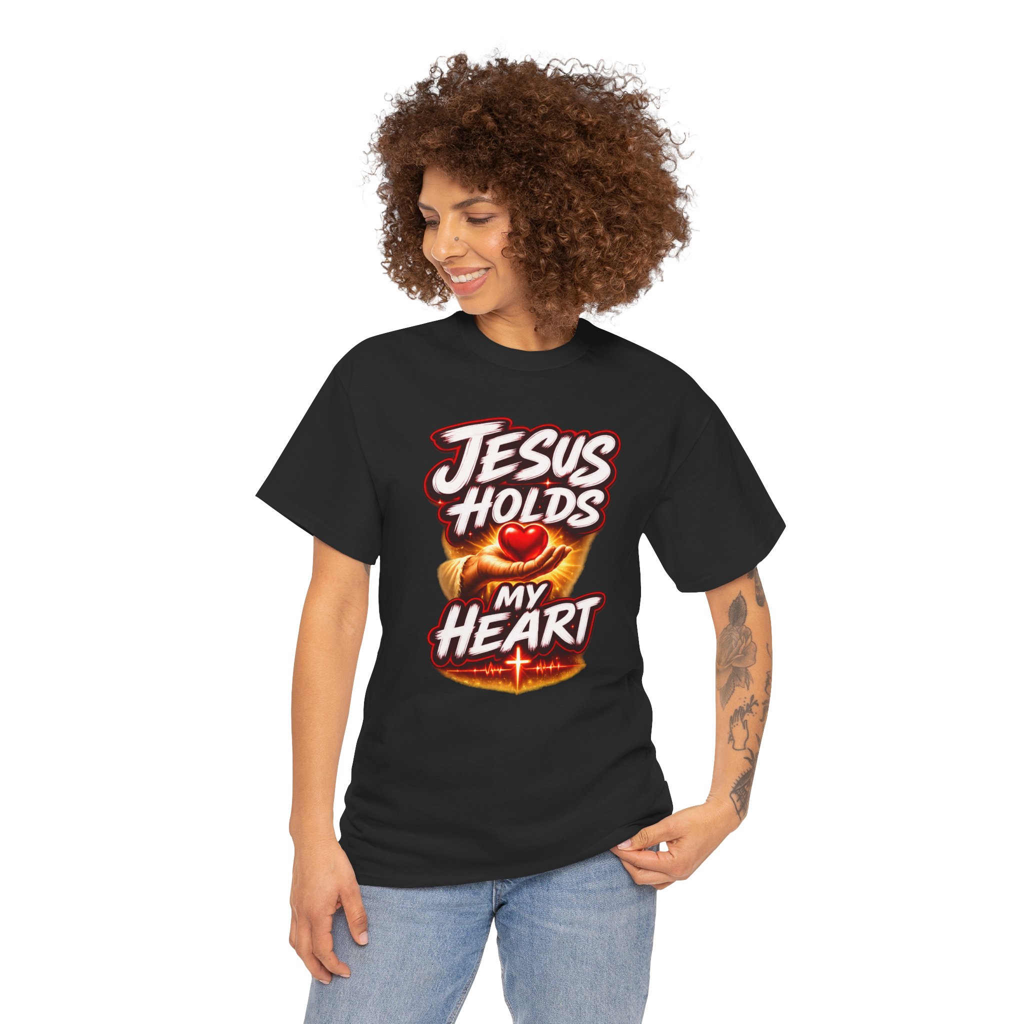 Jesus Holds My Heart Tee — Crimson Mercy Edition - Image 16