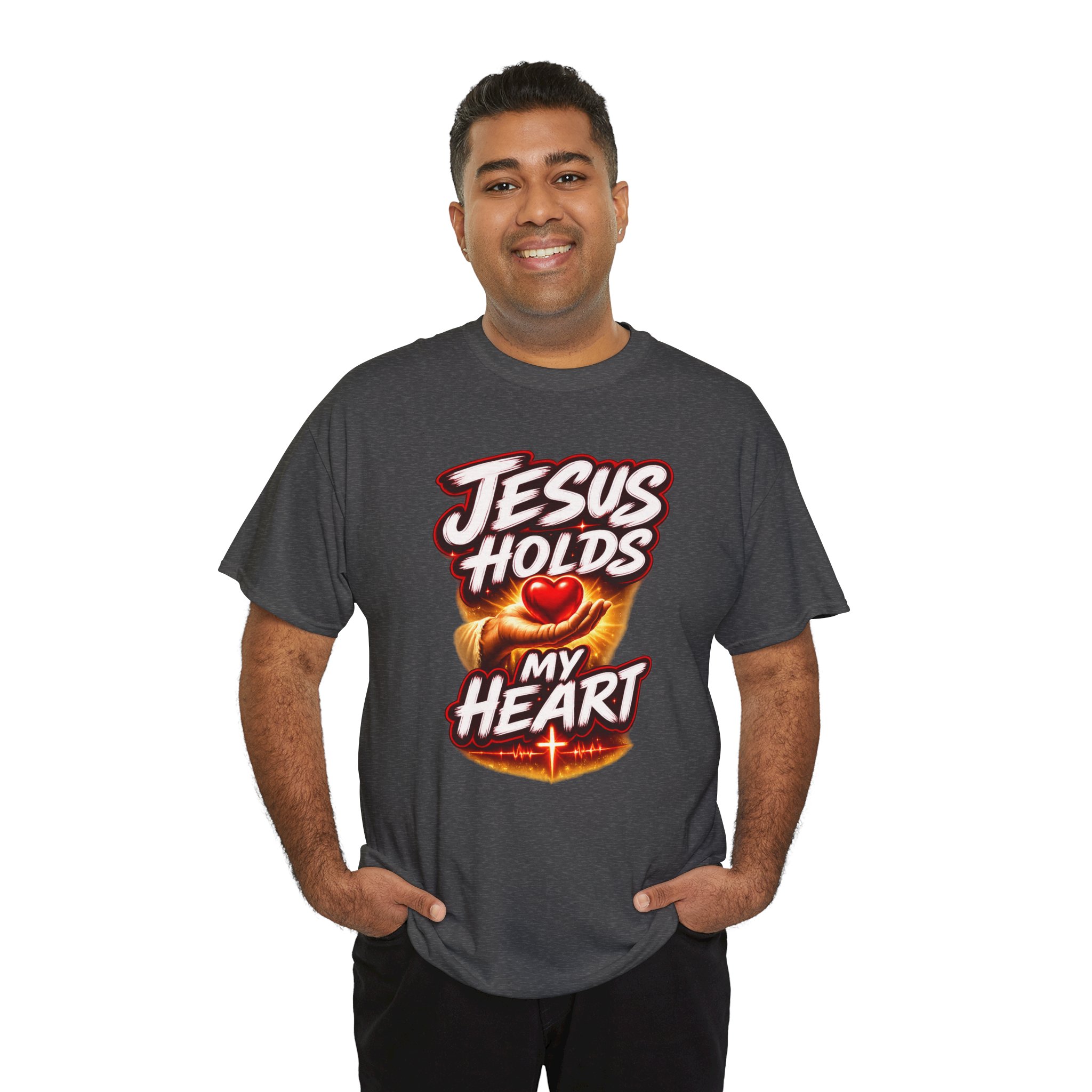 Jesus Holds My Heart Tee — Crimson Mercy Edition - Image 5