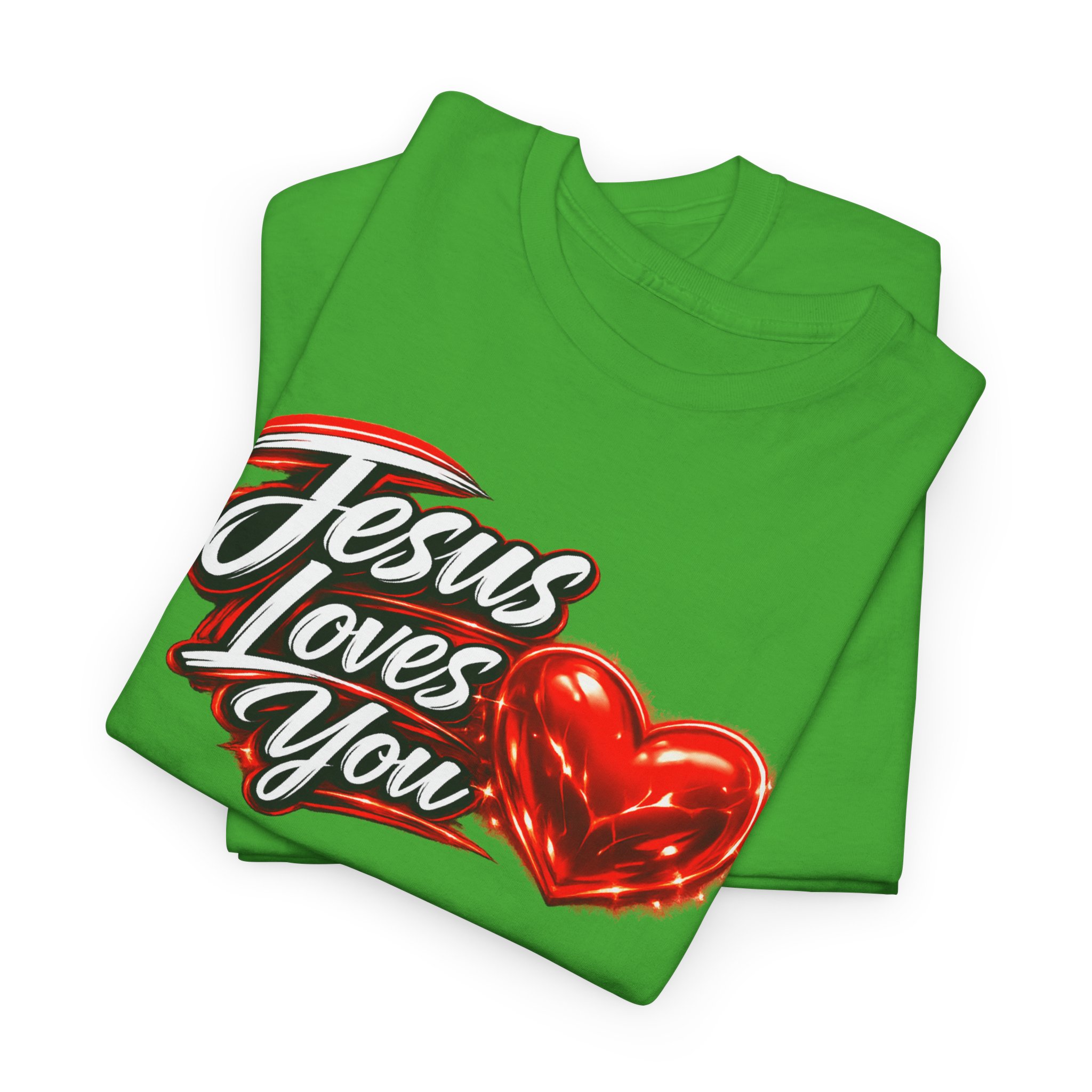 Jesus Loves You — Heart Design Tee - Image 32