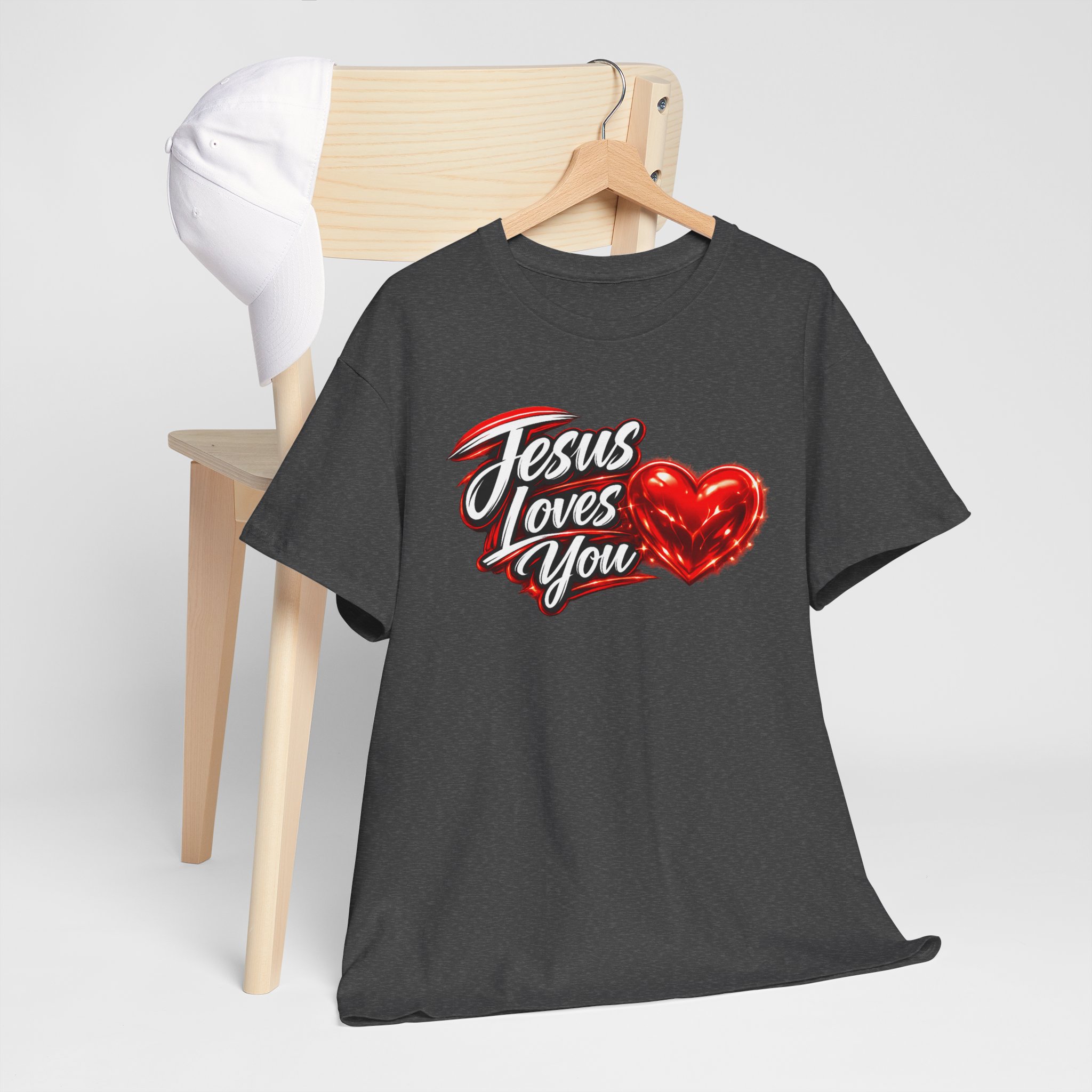 Jesus Loves You — Heart Design Tee - Image 39