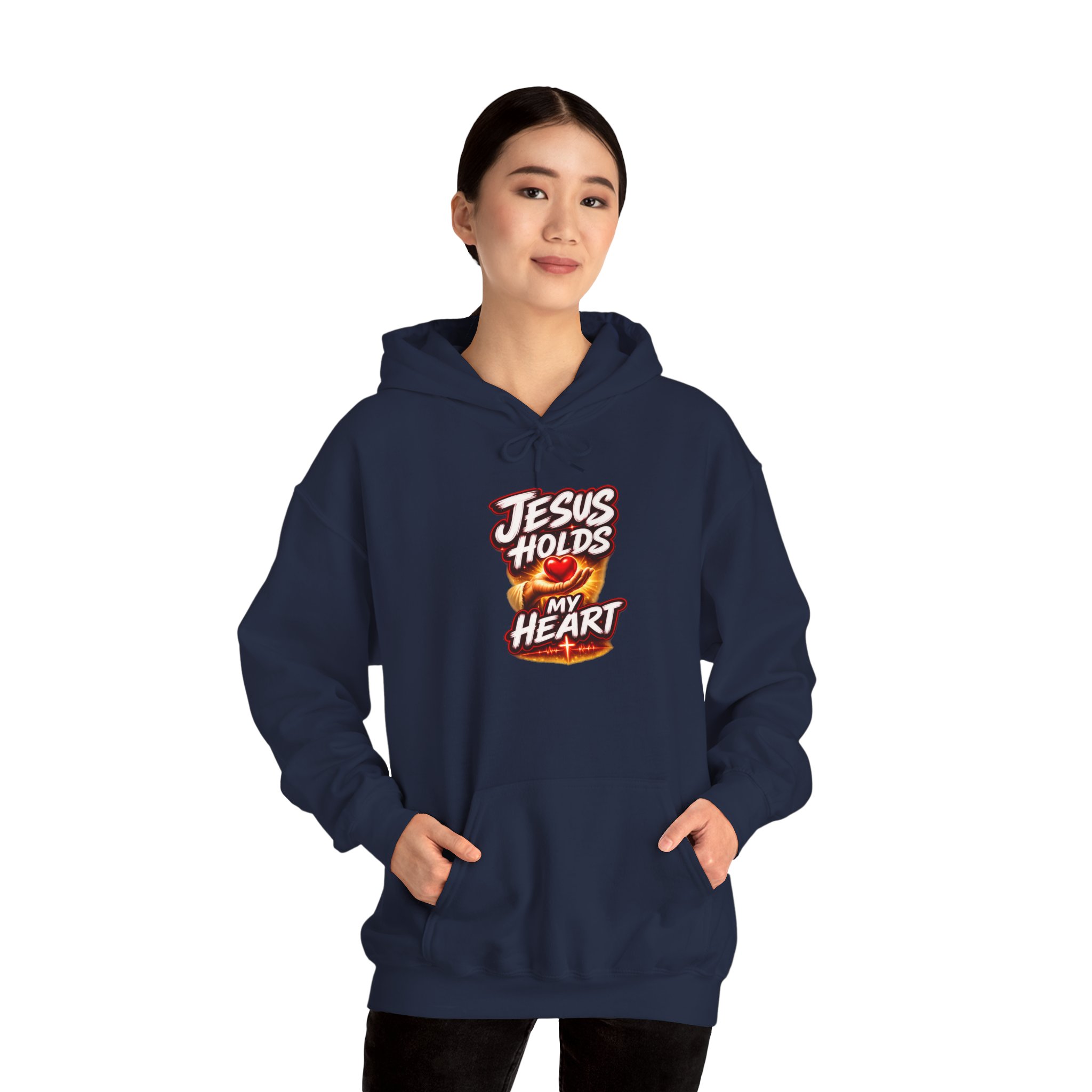Jesus Holds My Heart – Crimson Mercy Hoodie - Image 58