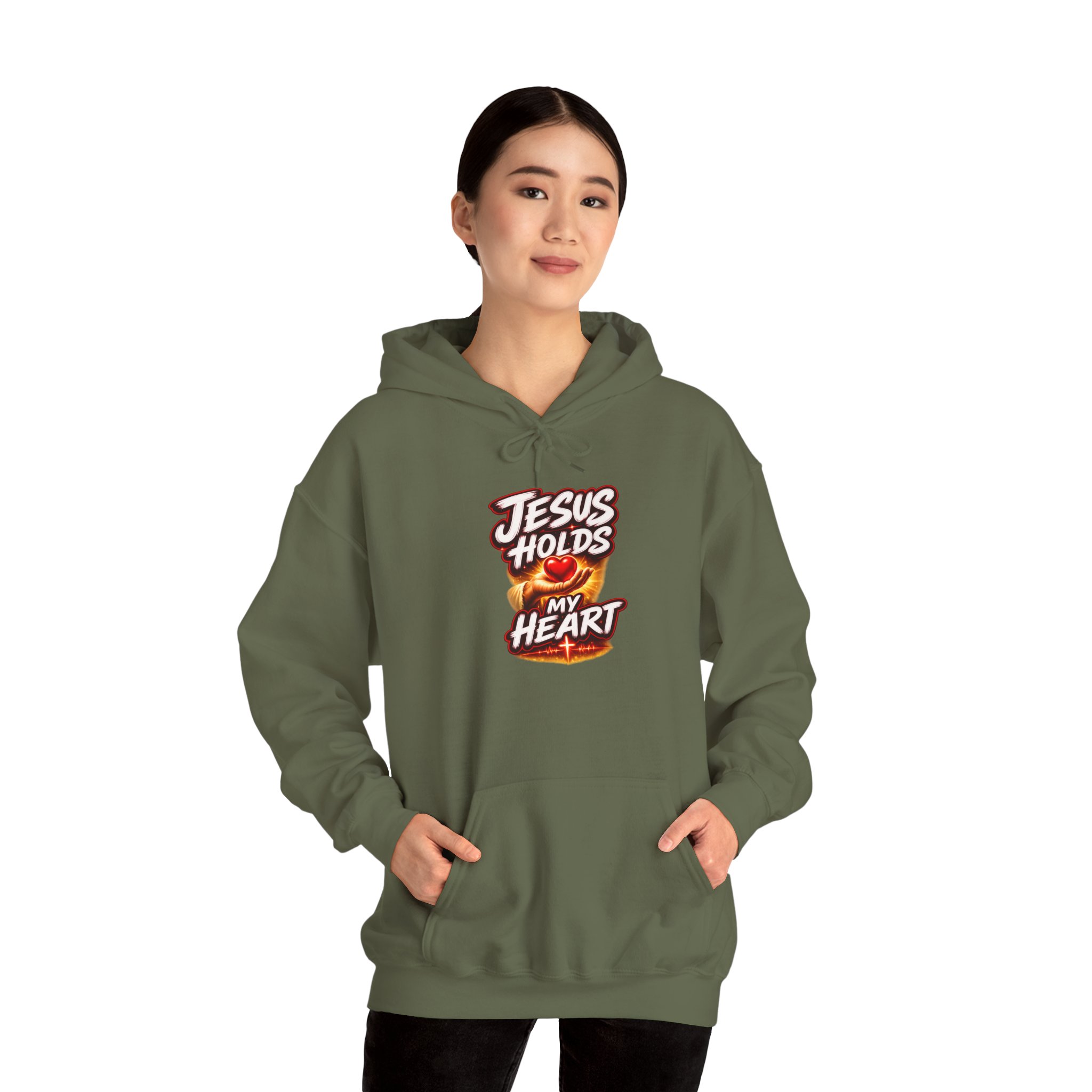 Jesus Holds My Heart – Crimson Mercy Hoodie - Image 52