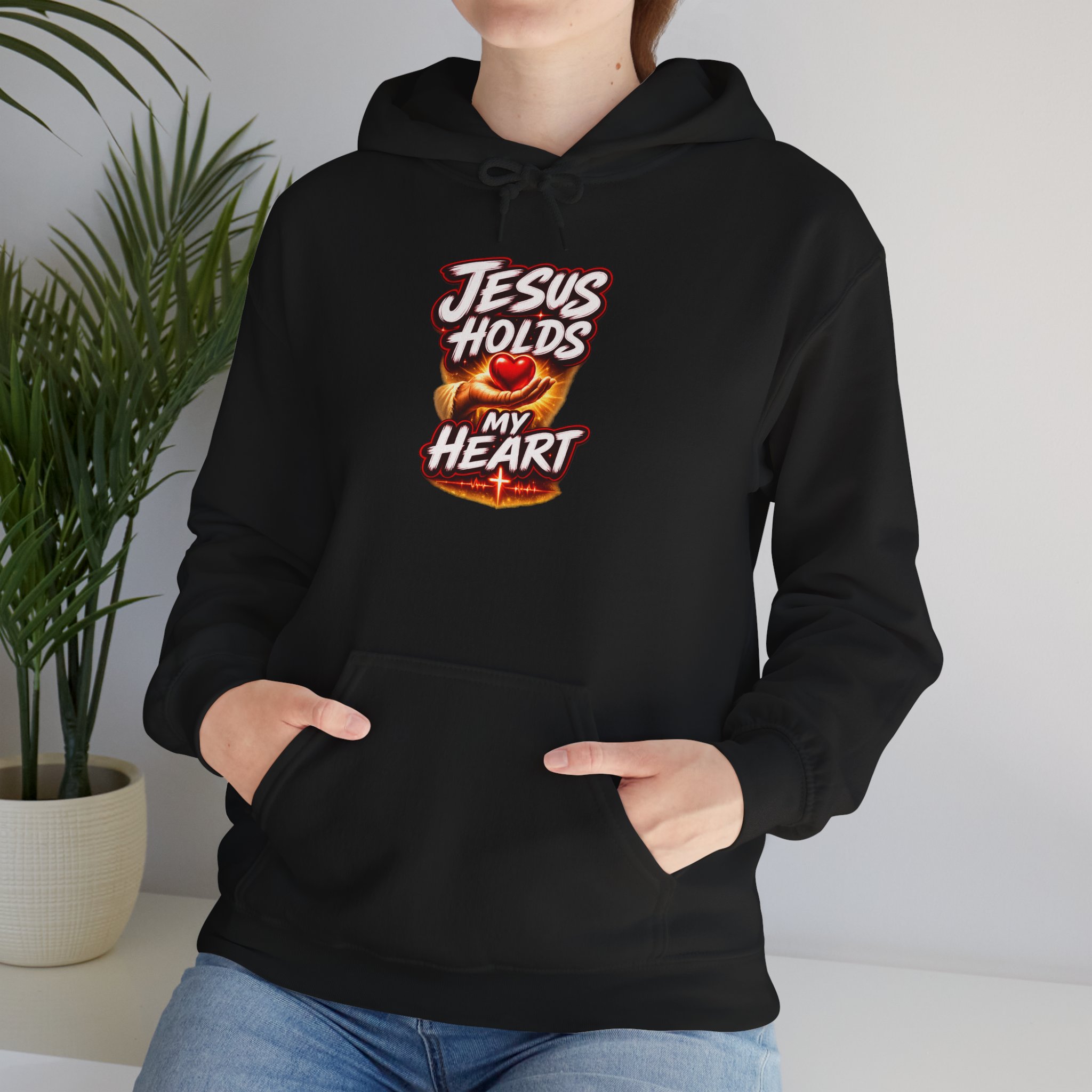 Jesus Holds My Heart – Crimson Mercy Hoodie - Image 16