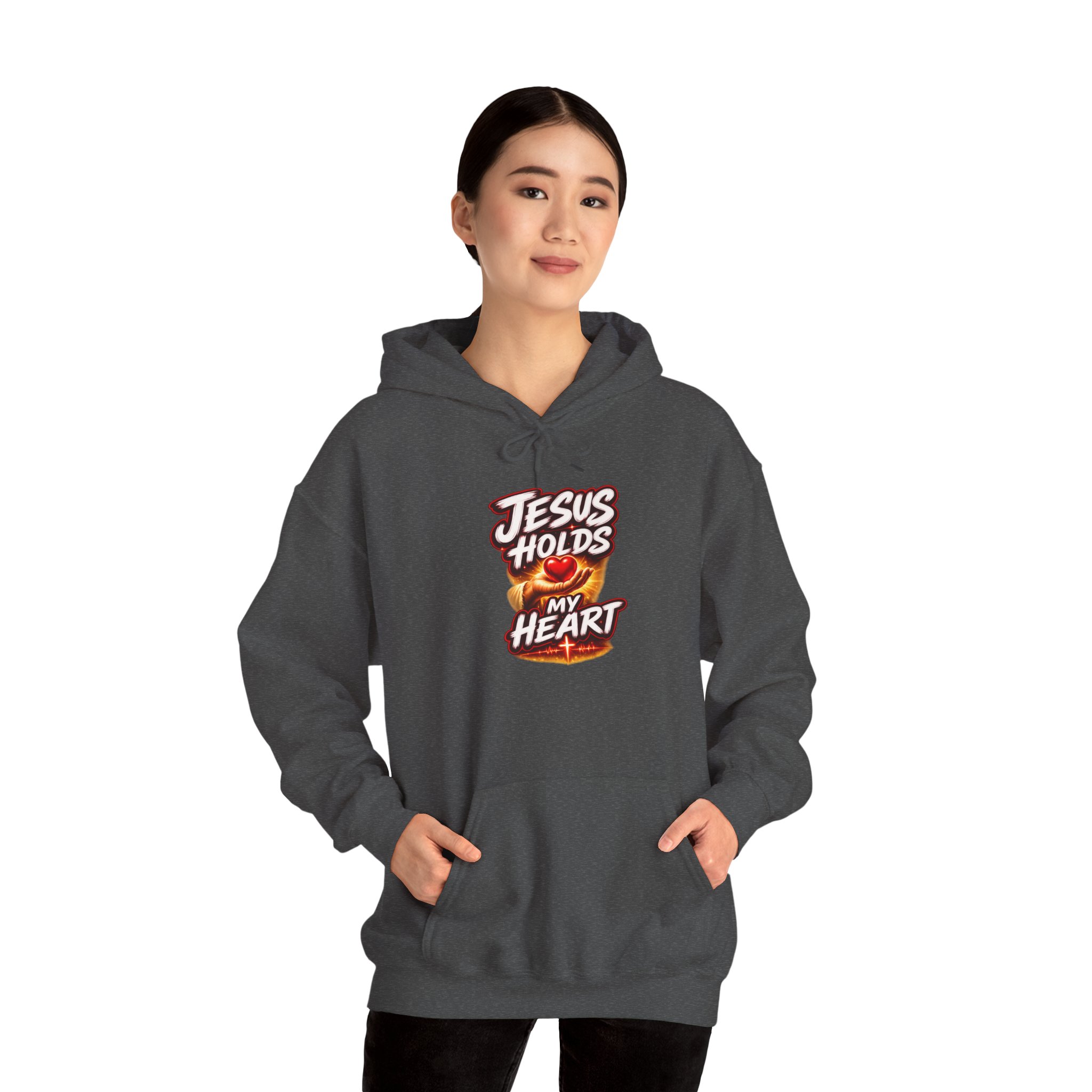 Jesus Holds My Heart – Crimson Mercy Hoodie - Image 70