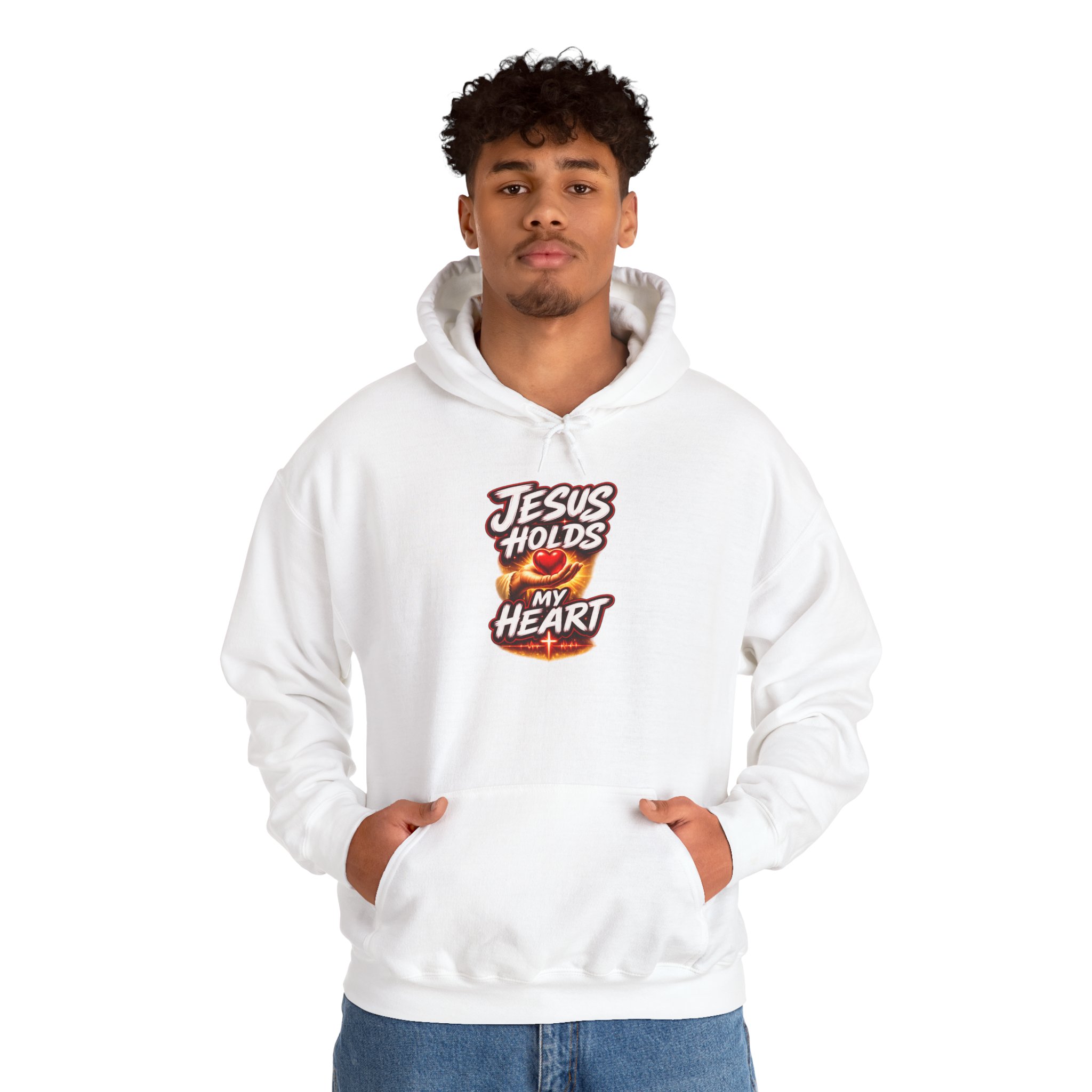 Jesus Holds My Heart – Crimson Mercy Hoodie - Image 9
