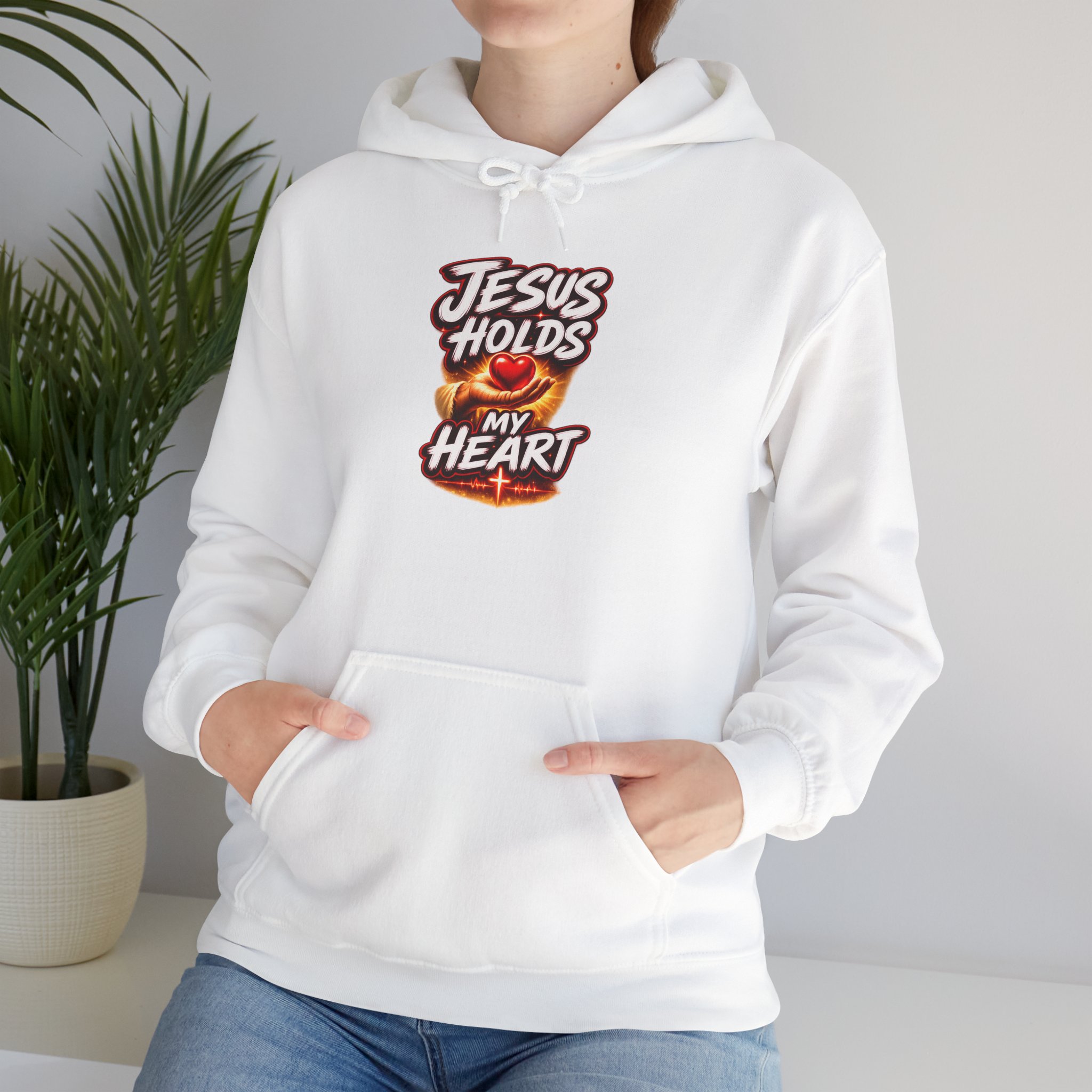 Jesus Holds My Heart – Crimson Mercy Hoodie - Image 10