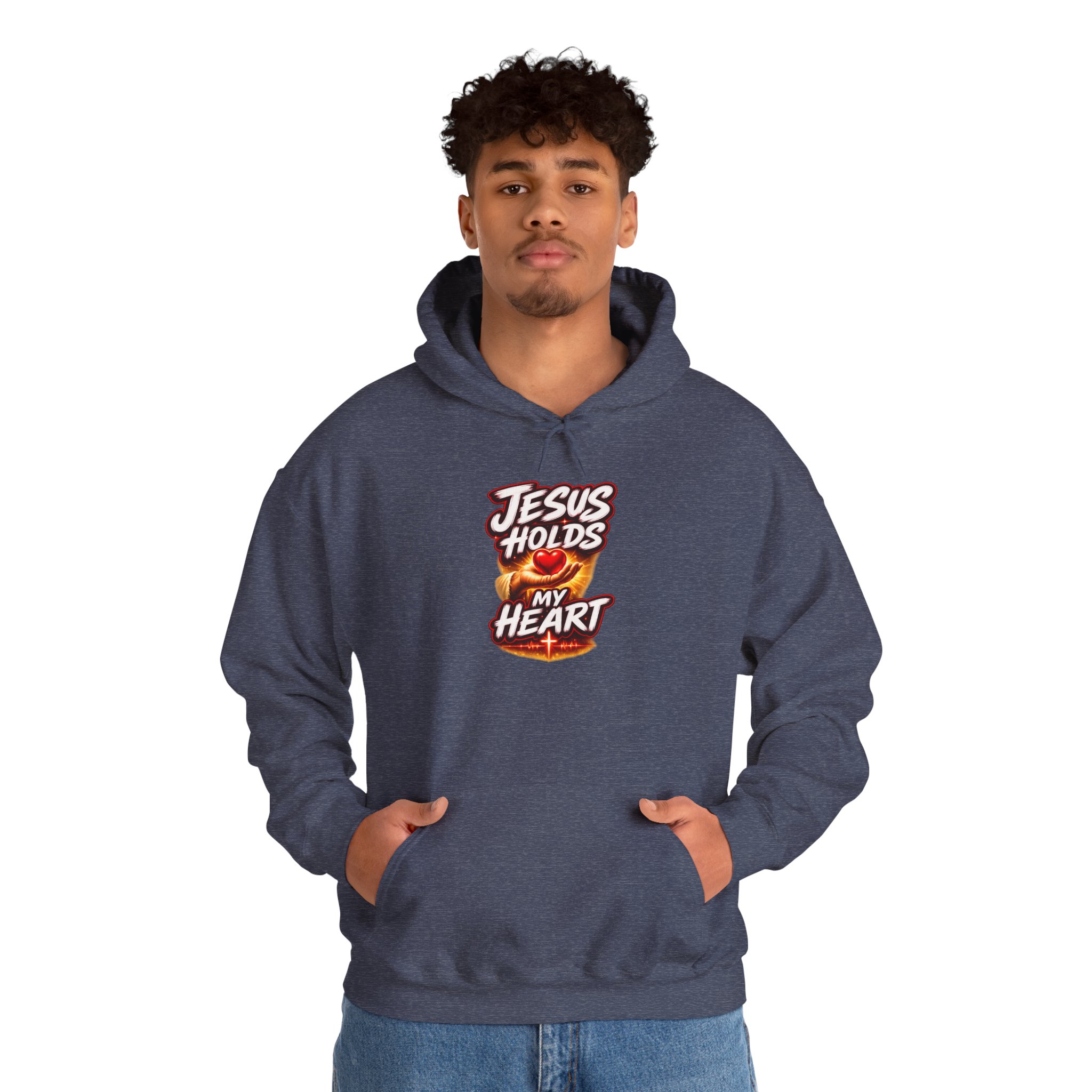 Jesus Holds My Heart – Crimson Mercy Hoodie - Image 77
