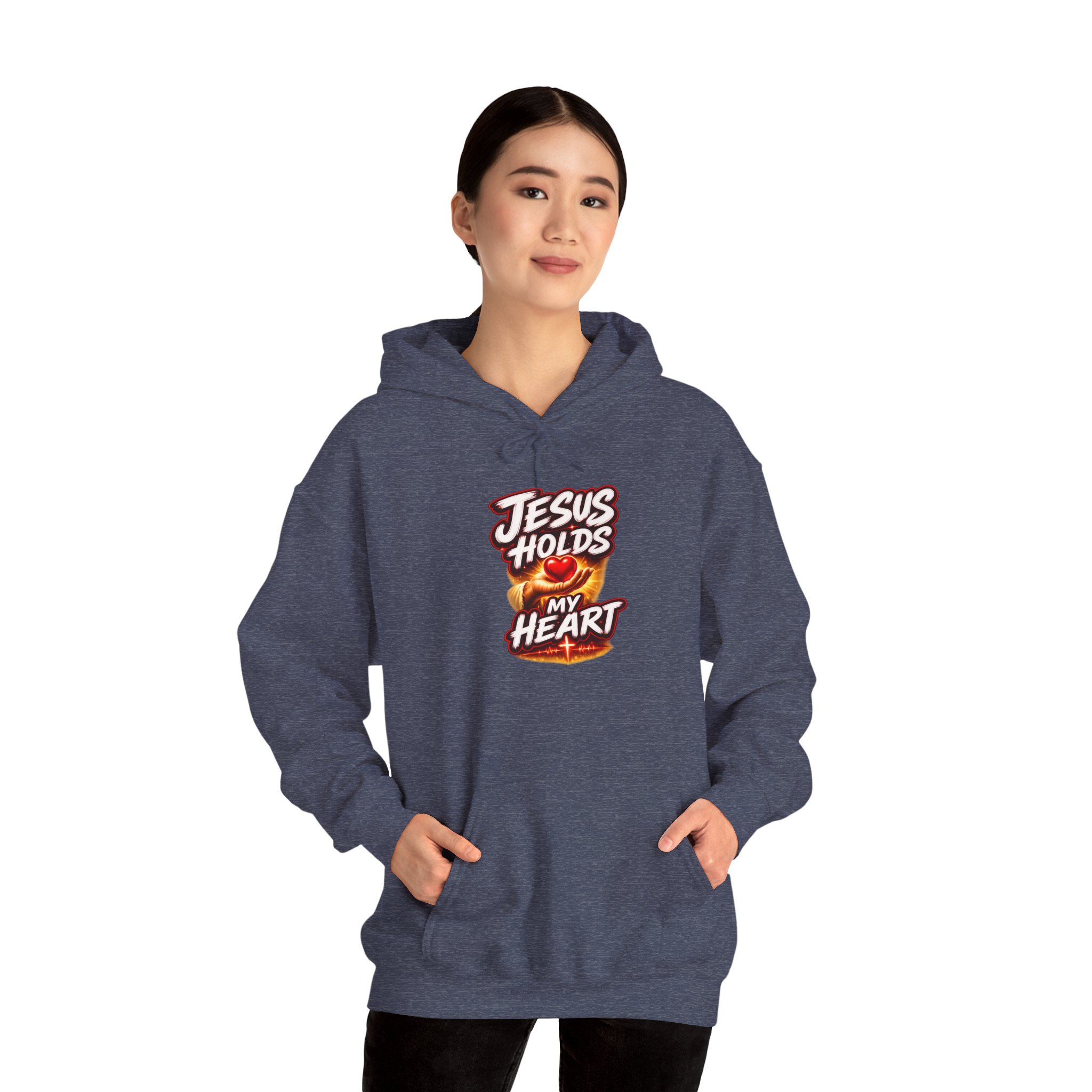 Jesus Holds My Heart – Crimson Mercy Hoodie - Image 76