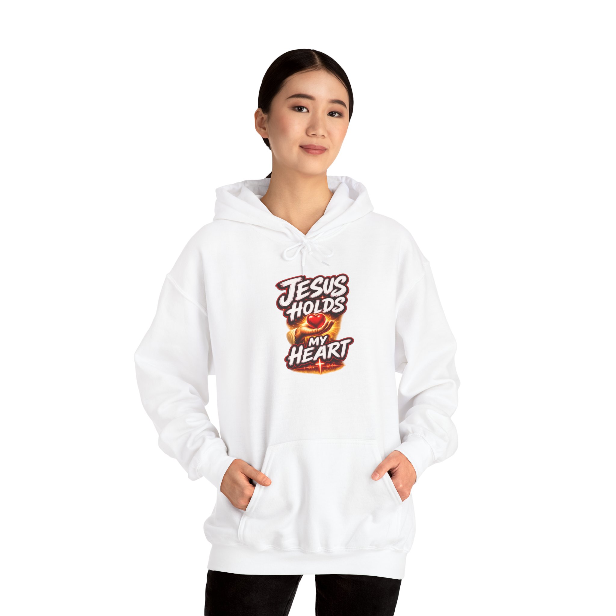 Jesus Holds My Heart – Crimson Mercy Hoodie - Image 11