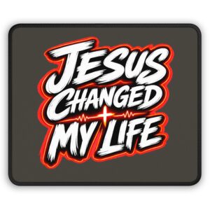 Jesus Changed My Life — Testimony Flame Mouse Pad