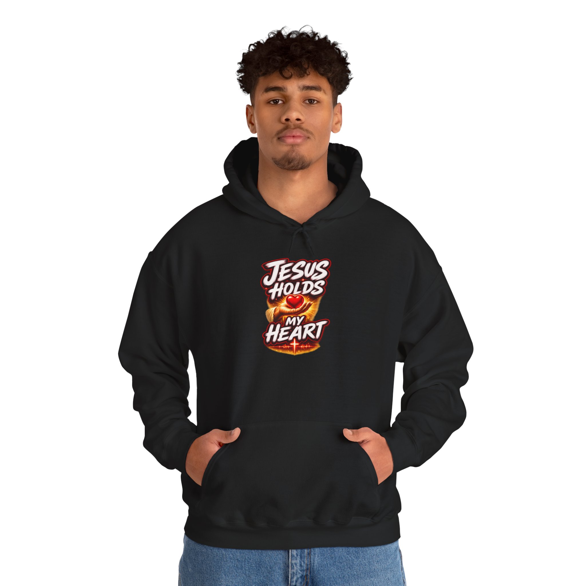 Jesus Holds My Heart – Crimson Mercy Hoodie - Image 15