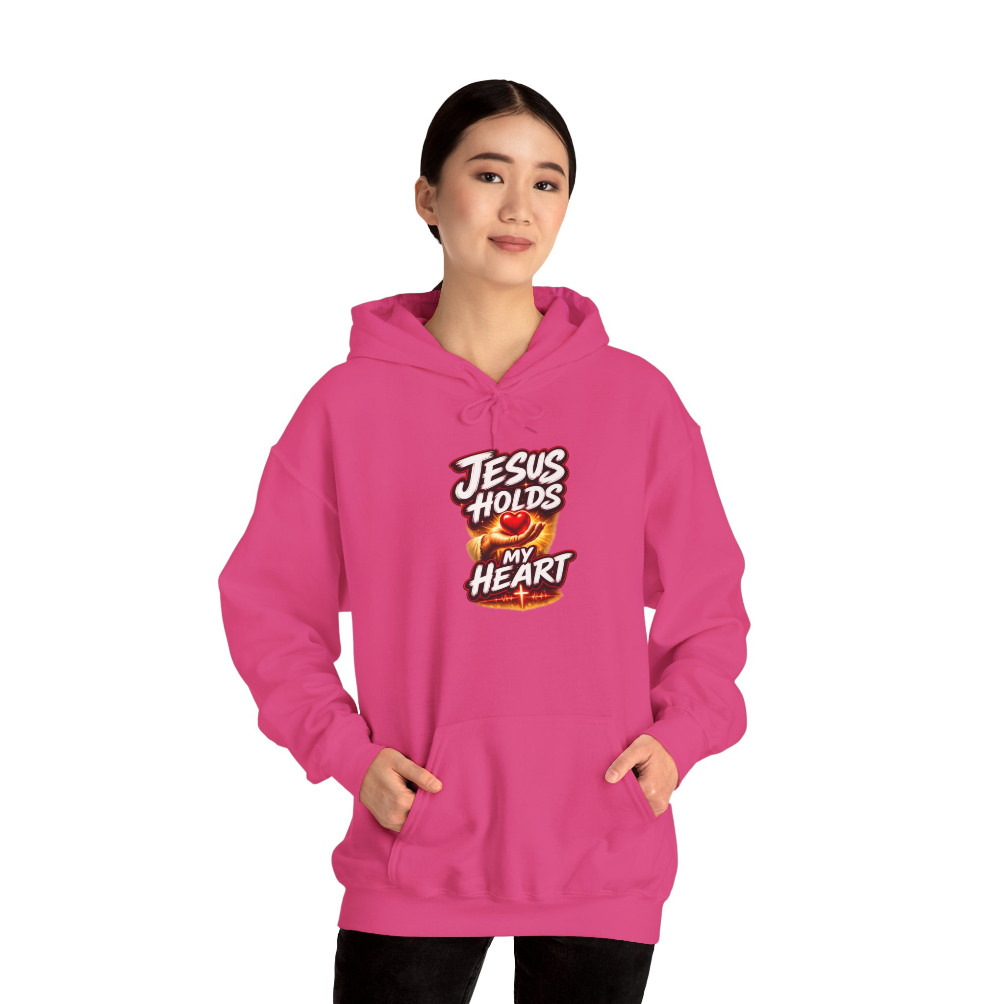Jesus Holds My Heart – Crimson Mercy Hoodie - Image 47