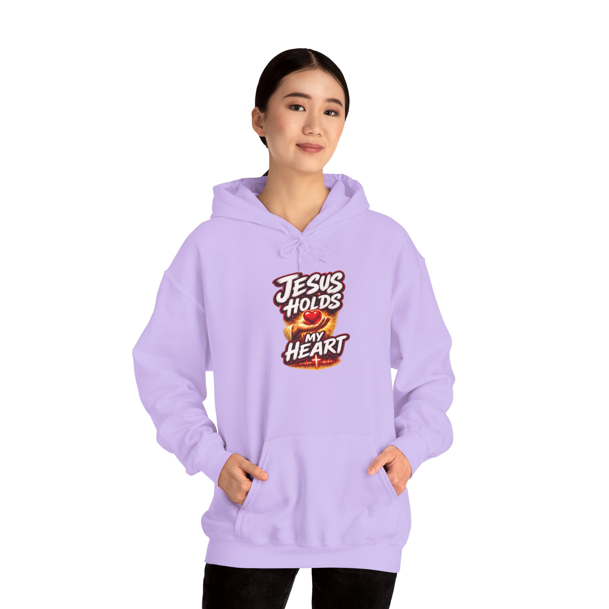 Jesus Holds My Heart – Crimson Mercy Hoodie - Image 82