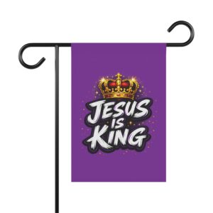 Jesus Is King Garden & House Banner — Royal Radiance