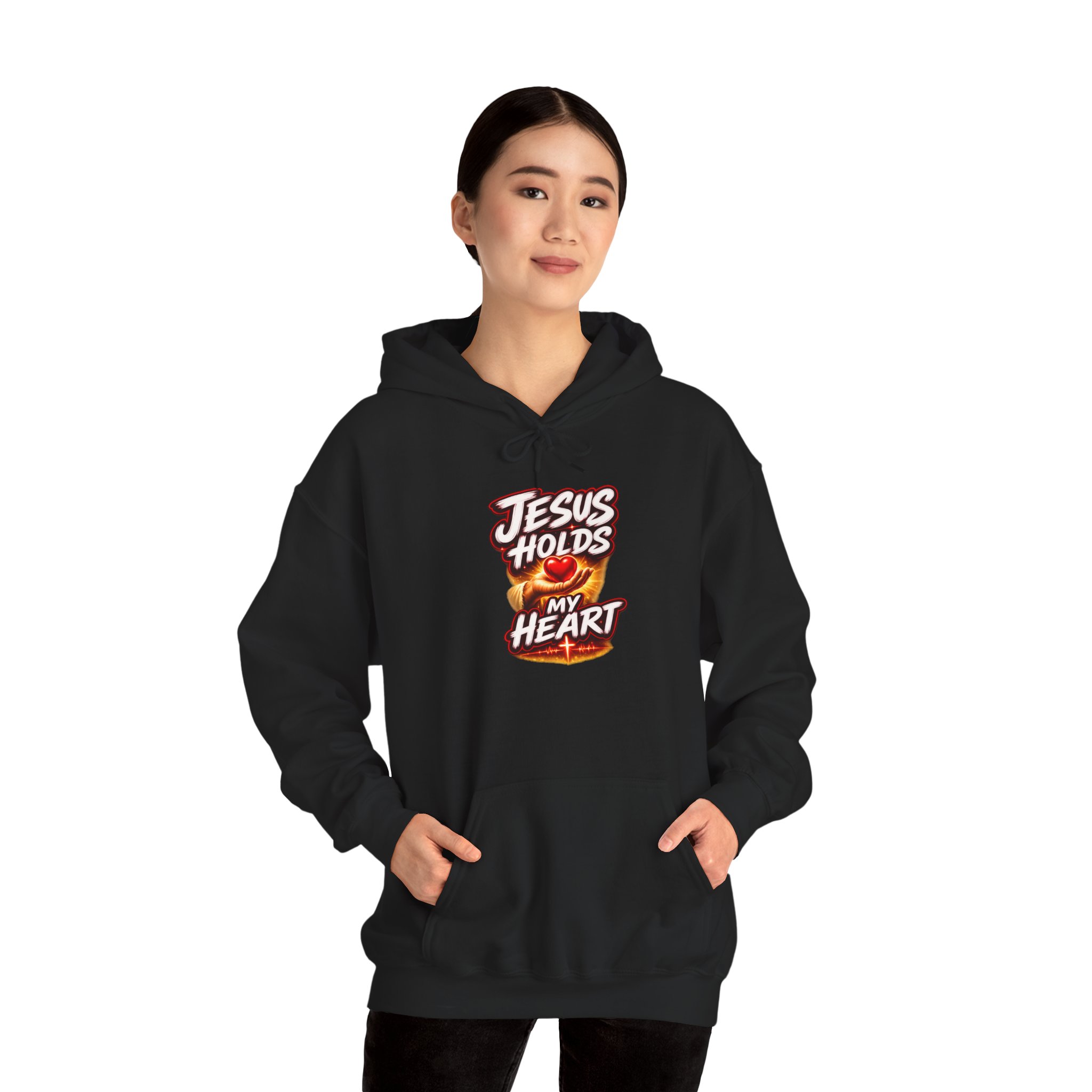 Jesus Holds My Heart – Crimson Mercy Hoodie - Image 17
