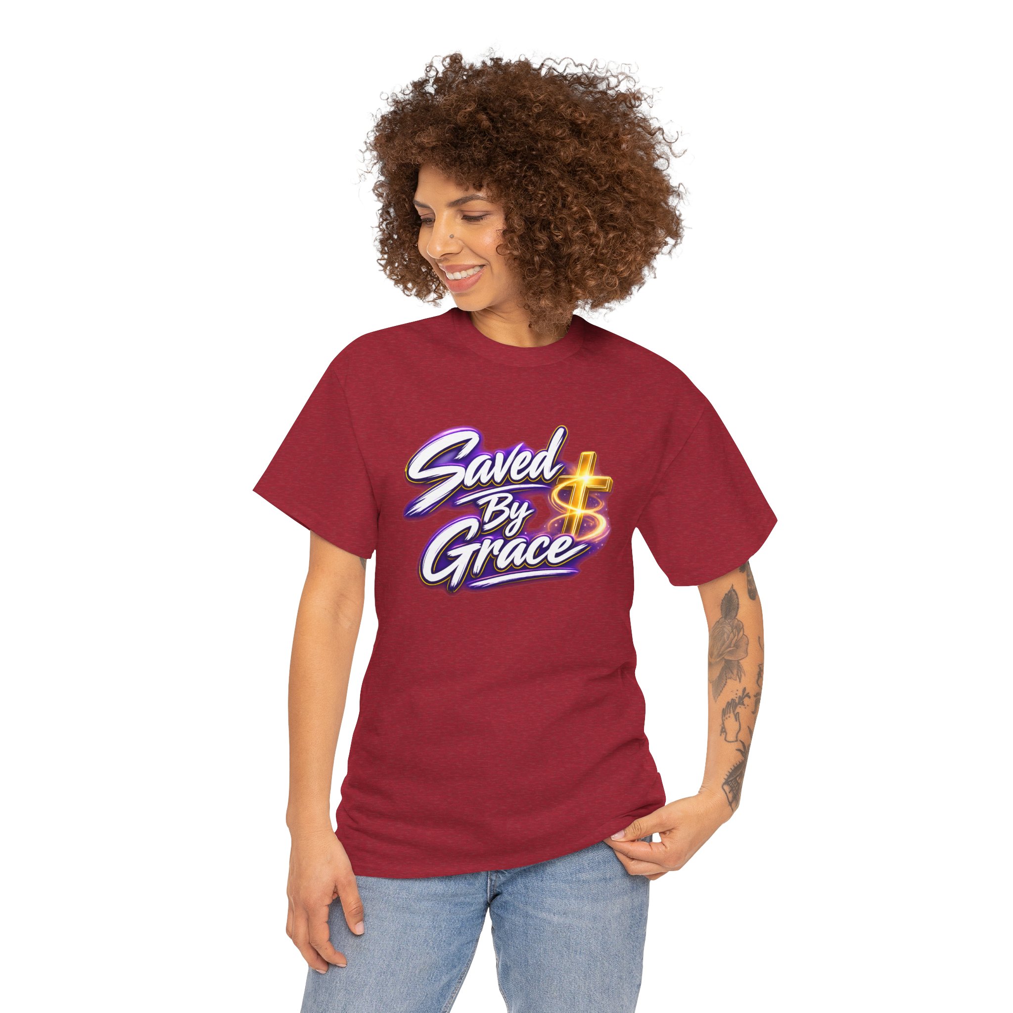 Saved By Grace Tee — Redemption That Radiates - Image 70