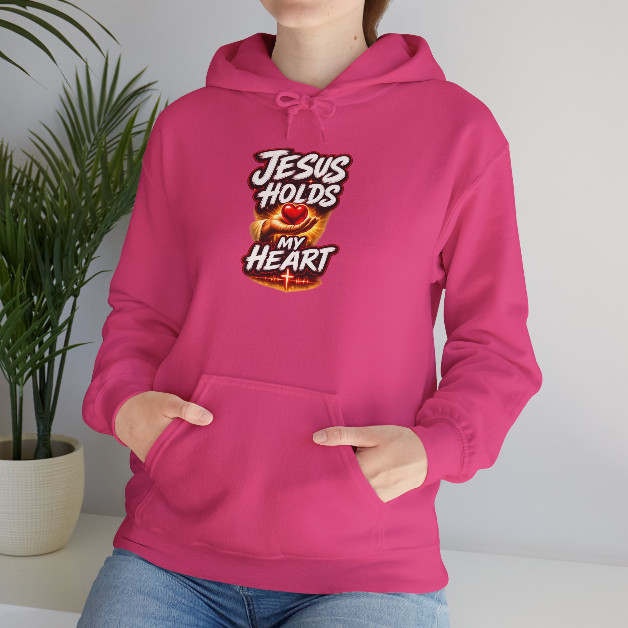 Jesus Holds My Heart – Crimson Mercy Hoodie - Image 46
