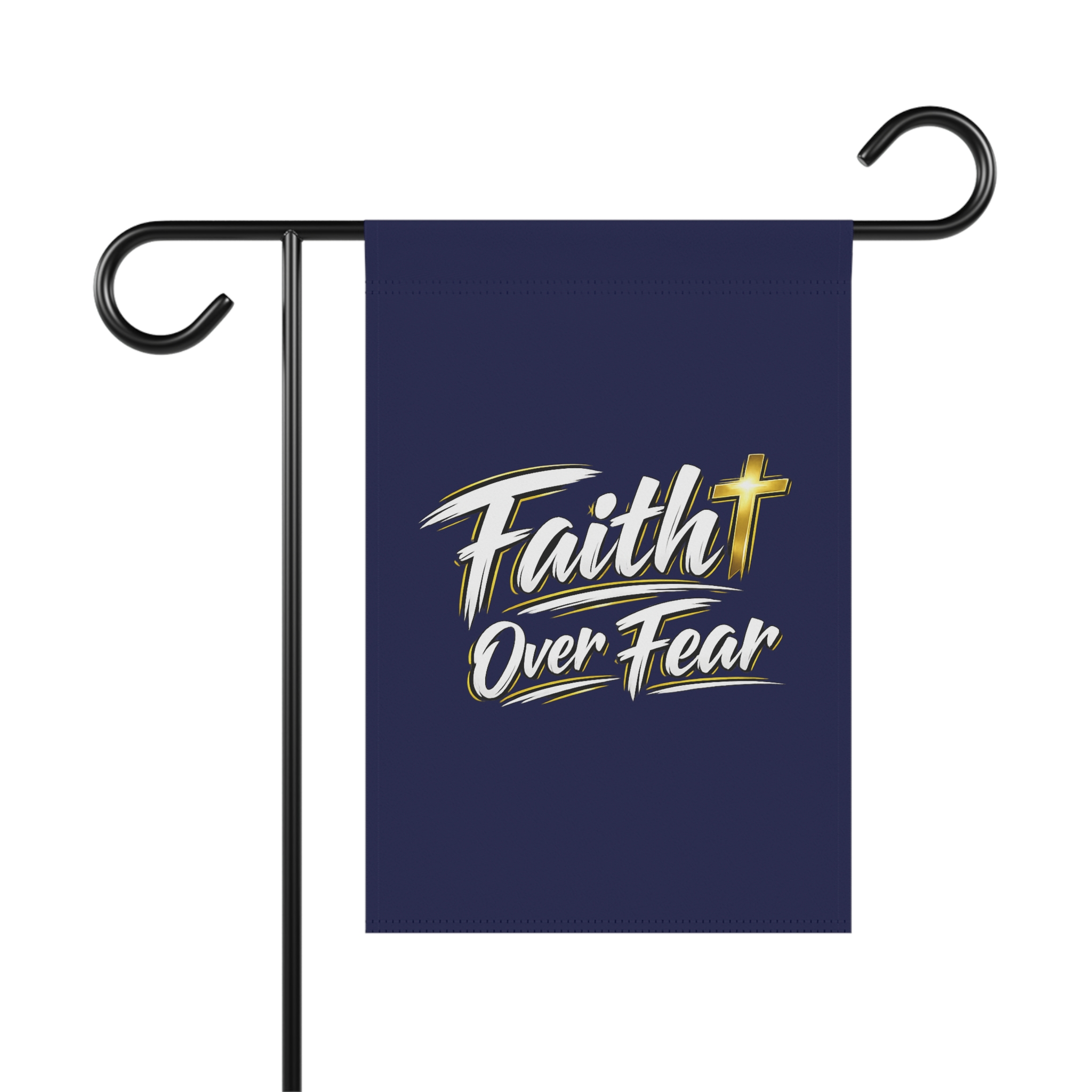 Faith Over Fear Garden & House Banner - Courage at Your Doorstep